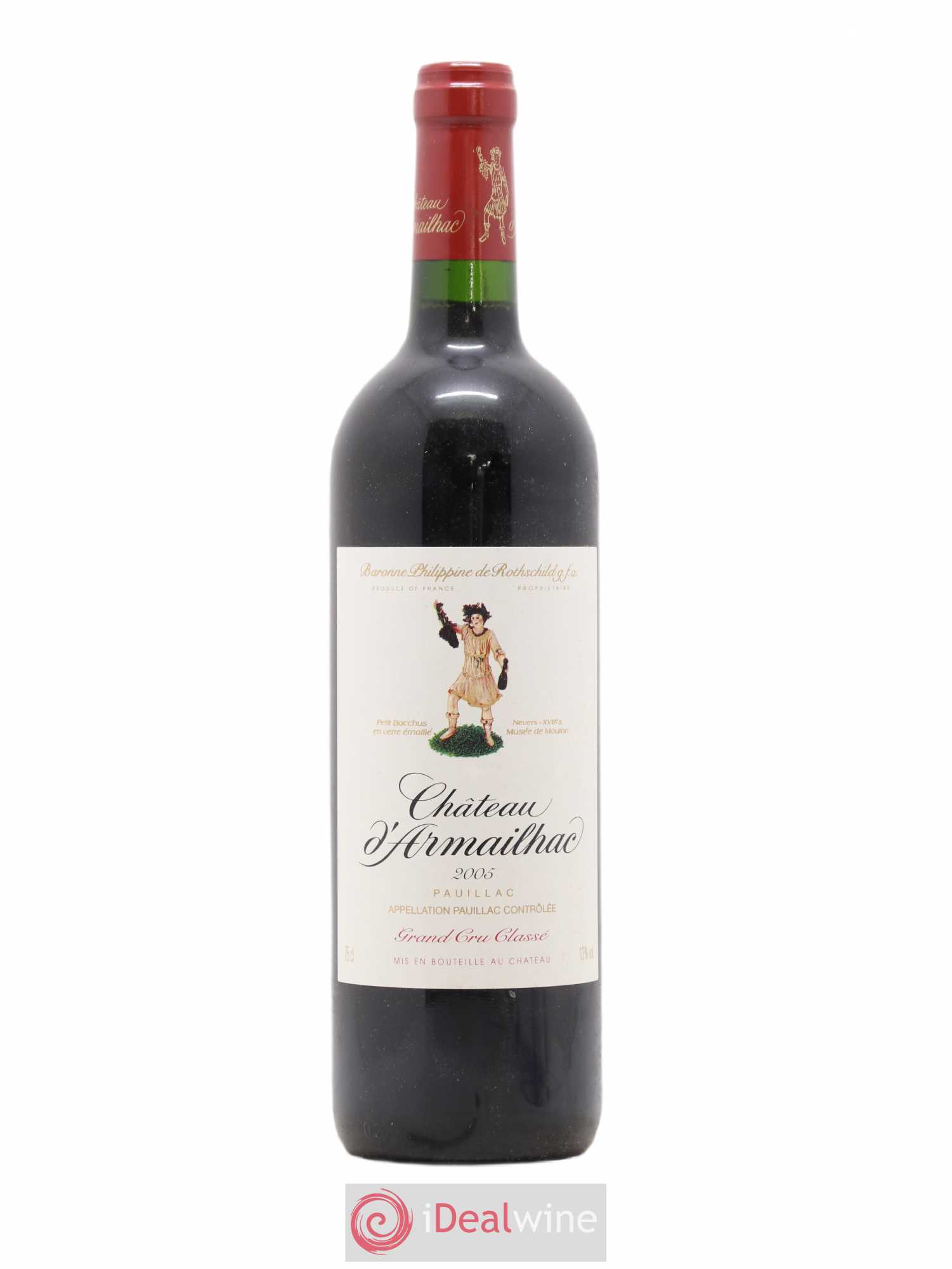 Château d' Armailhac - Mouton Baron(ne) Philippe 5ème Grand Cru Classé 2005 - Lot de 1 bouteille - 0