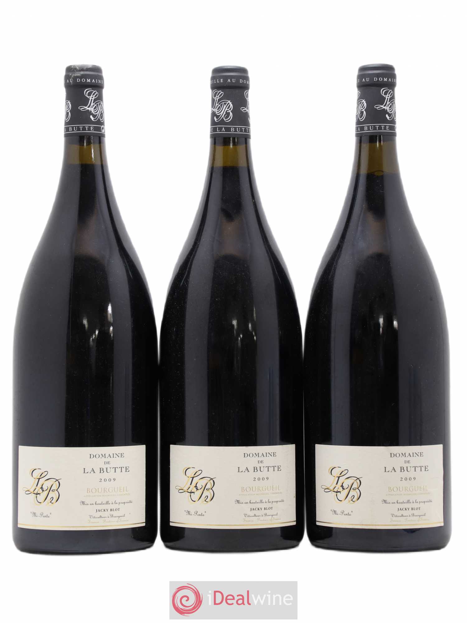 Bourgueil Mi-Pente Domaine de La Butte - Jacky Blot 2009 - Lot de 3 magnums - 0