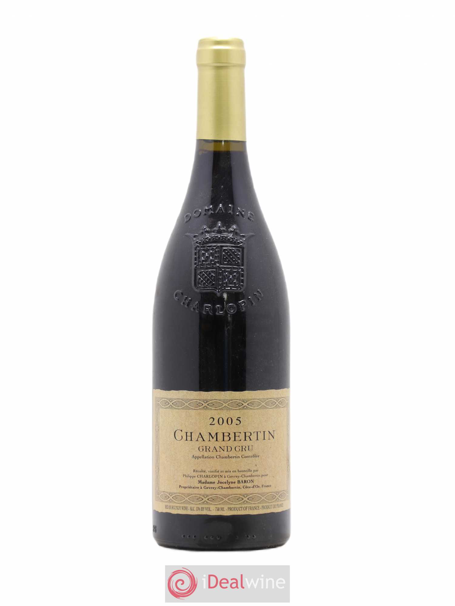 Chambertin Grand Cru Philippe Charlopin 2005 - Lot de 1 bouteille - 0