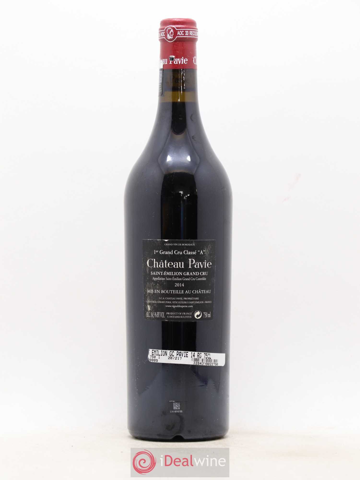 Château Pavie 1er Grand Cru Classé A 2014 - Lot de 1 bouteille - 1