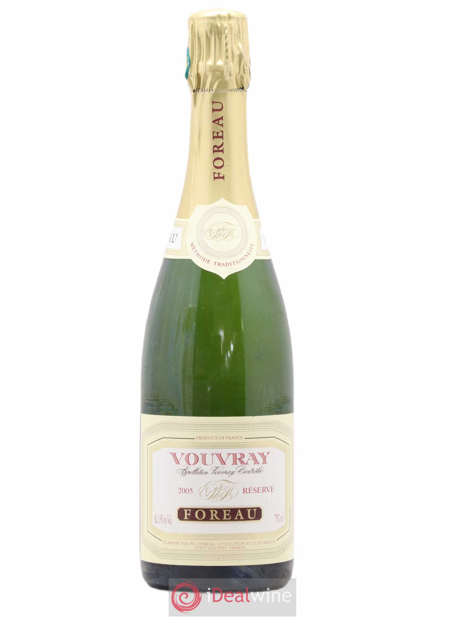 Vouvray Méthode Traditionnelle Brut Reserve Clos Naudin - Philippe Foreau 2005 - Lot de 1 bouteille - 0