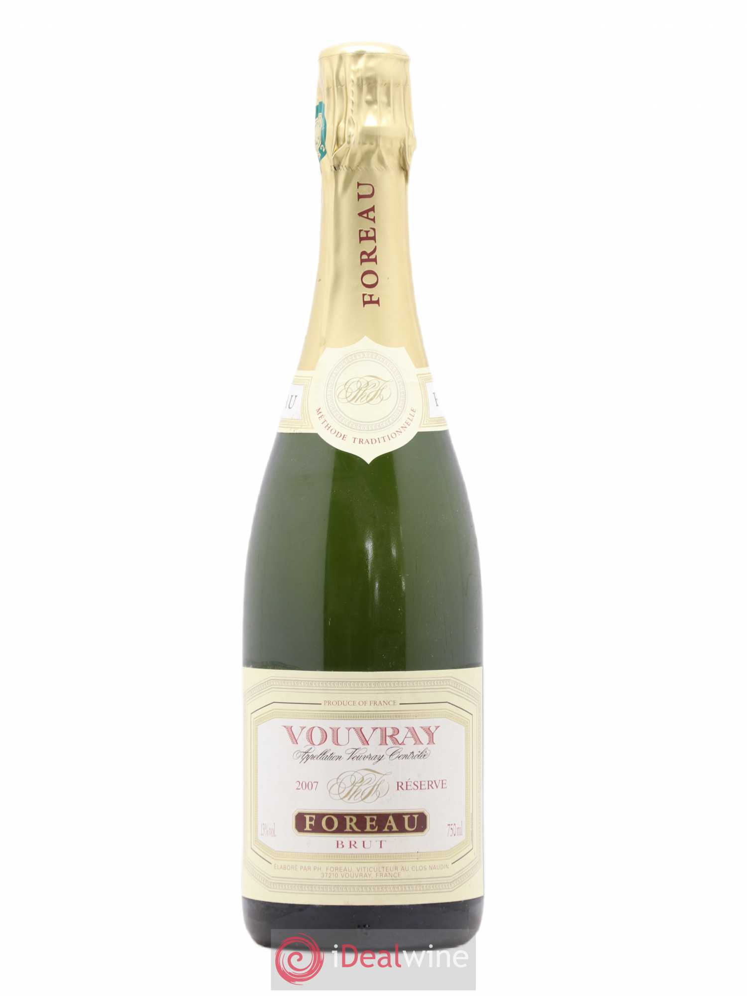 Vouvray Méthode Traditionnelle Brut Reserve Clos Naudin - Philippe Foreau 2007 - Lot de 1 bouteille - 0