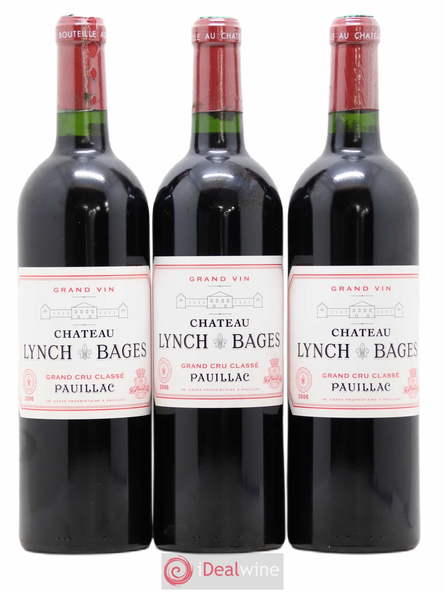 Château Lynch Bages 5ème Grand Cru Classé 2006 - Lot de 3 bouteilles - 0