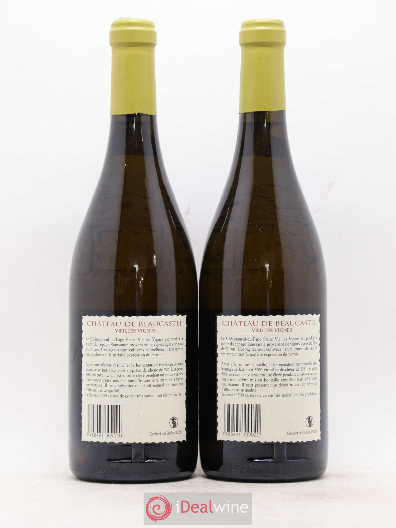 Châteauneuf-du-Pape Château de Beaucastel Vieilles vignes Roussanne Famille Perrin 2009 - Lot de 2 bouteilles - 1