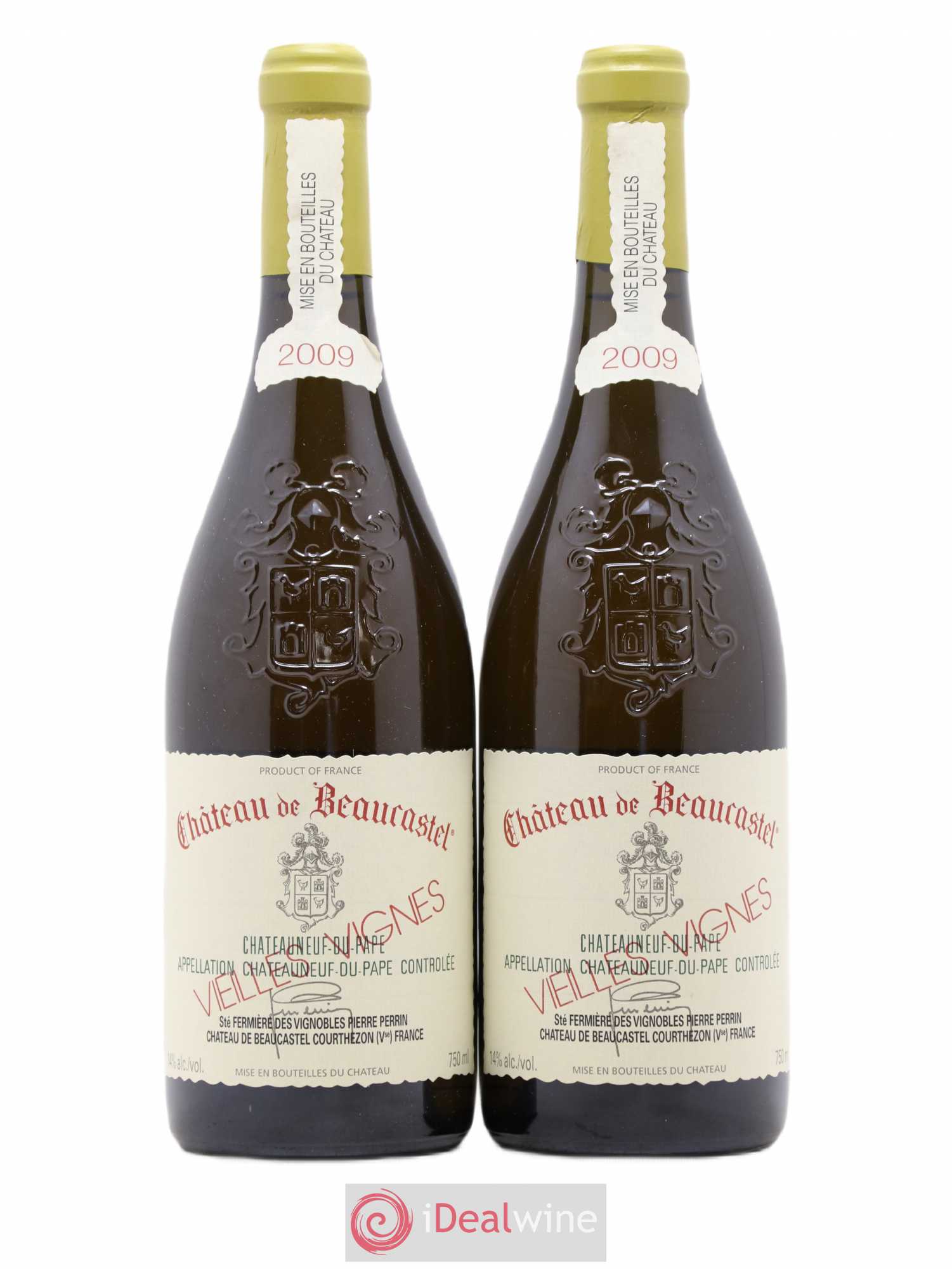 Châteauneuf-du-Pape Château de Beaucastel Vieilles vignes Roussanne Famille Perrin 2009 - Lot de 2 bouteilles - 0