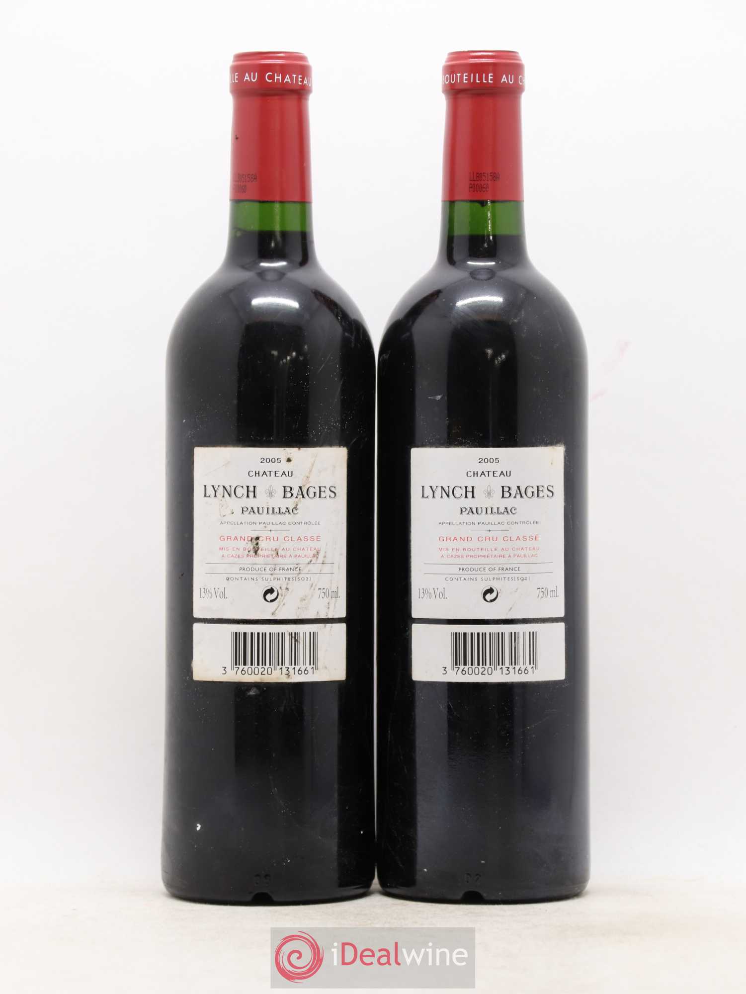 Château Lynch Bages 5ème Grand Cru Classé 2005 - Lot de 2 bouteilles - 1