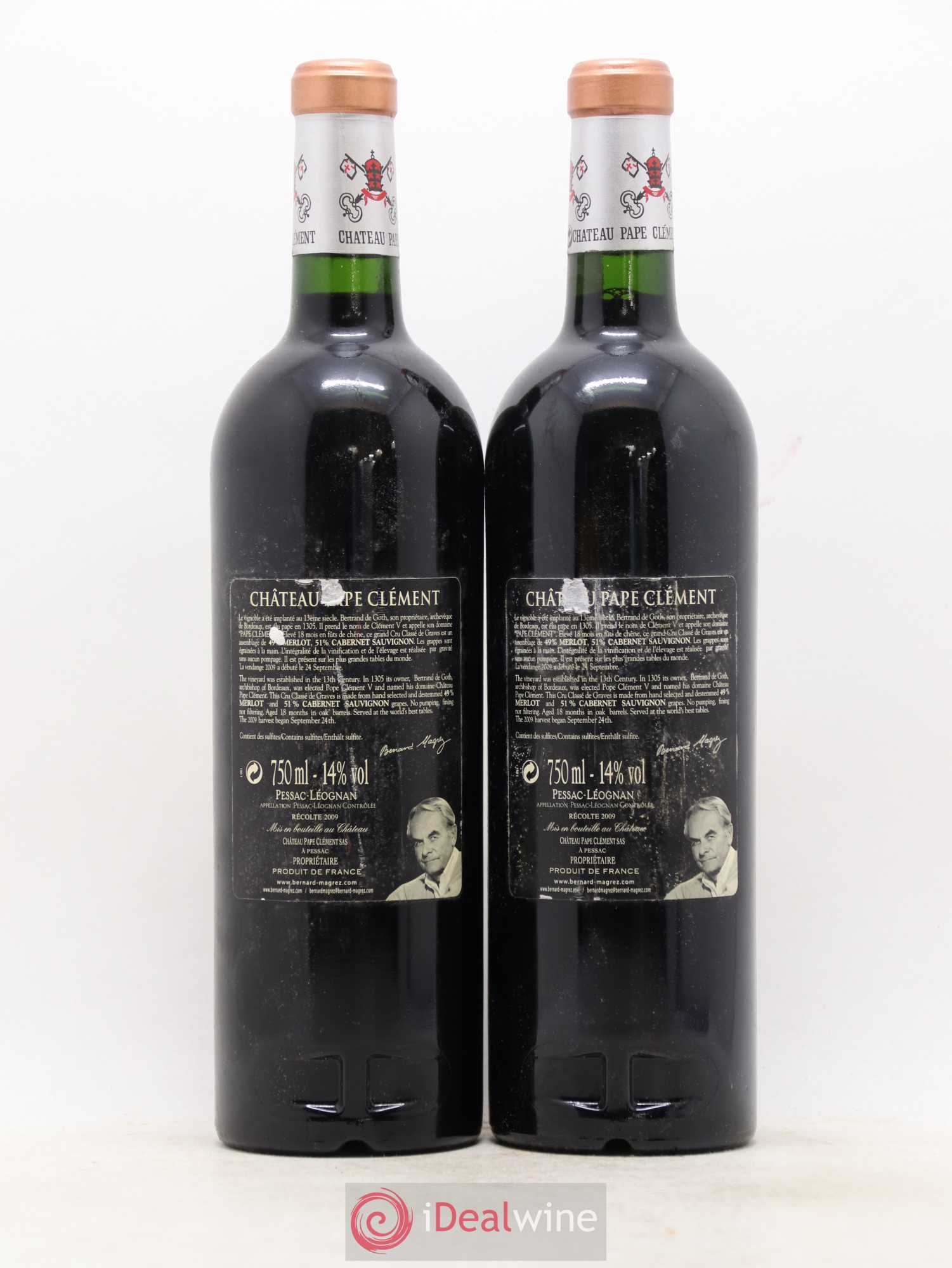 Château Pape Clément Cru Classé de Graves 2009 - Lot de 2 bouteilles - 1