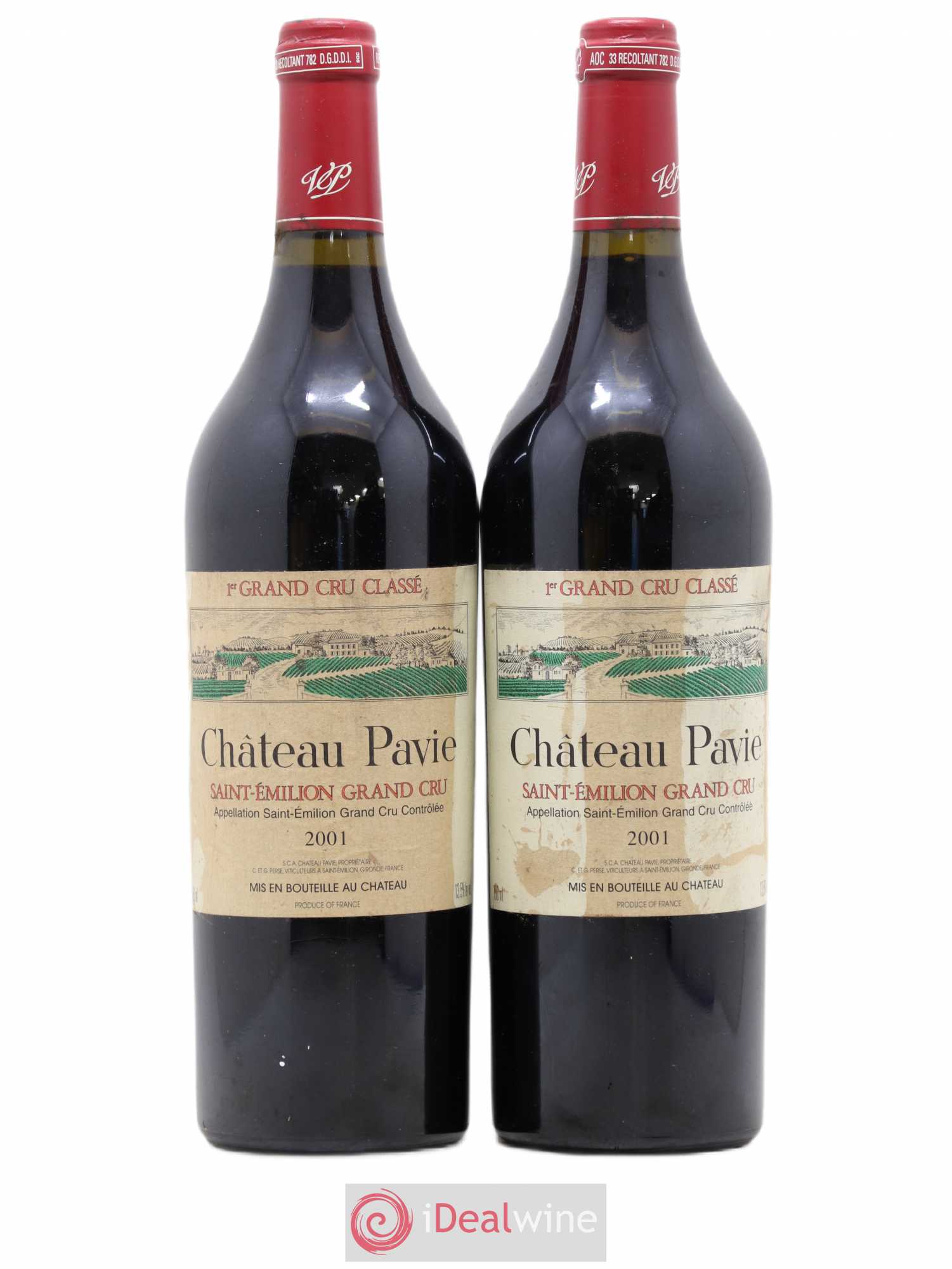 Château Pavie 1er Grand Cru Classé A 2001 - Lot de 2 bouteilles - 0