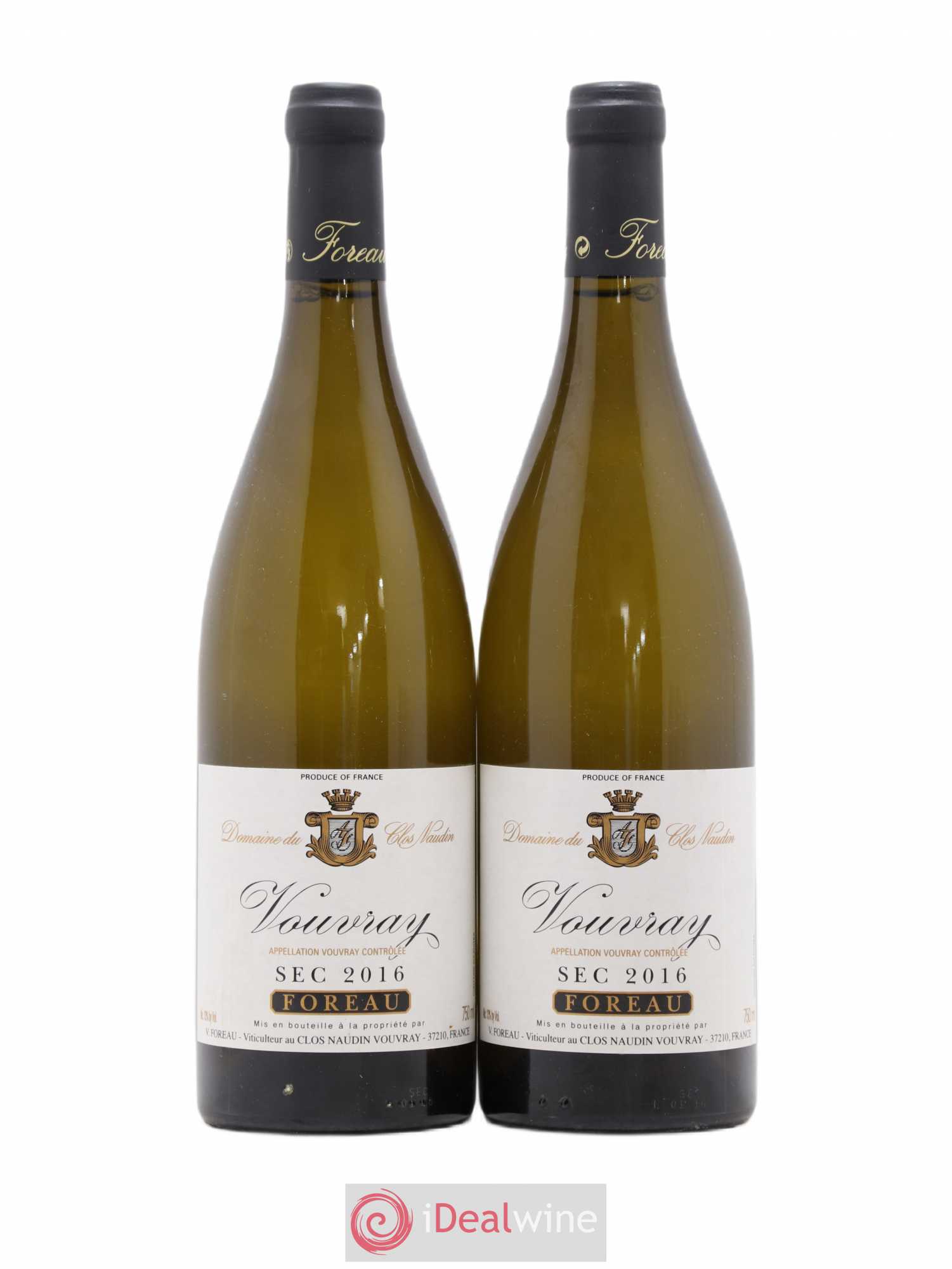 Vouvray Sec Clos Naudin - Philippe Foreau 2016 - Lot de 2 bouteilles - 0