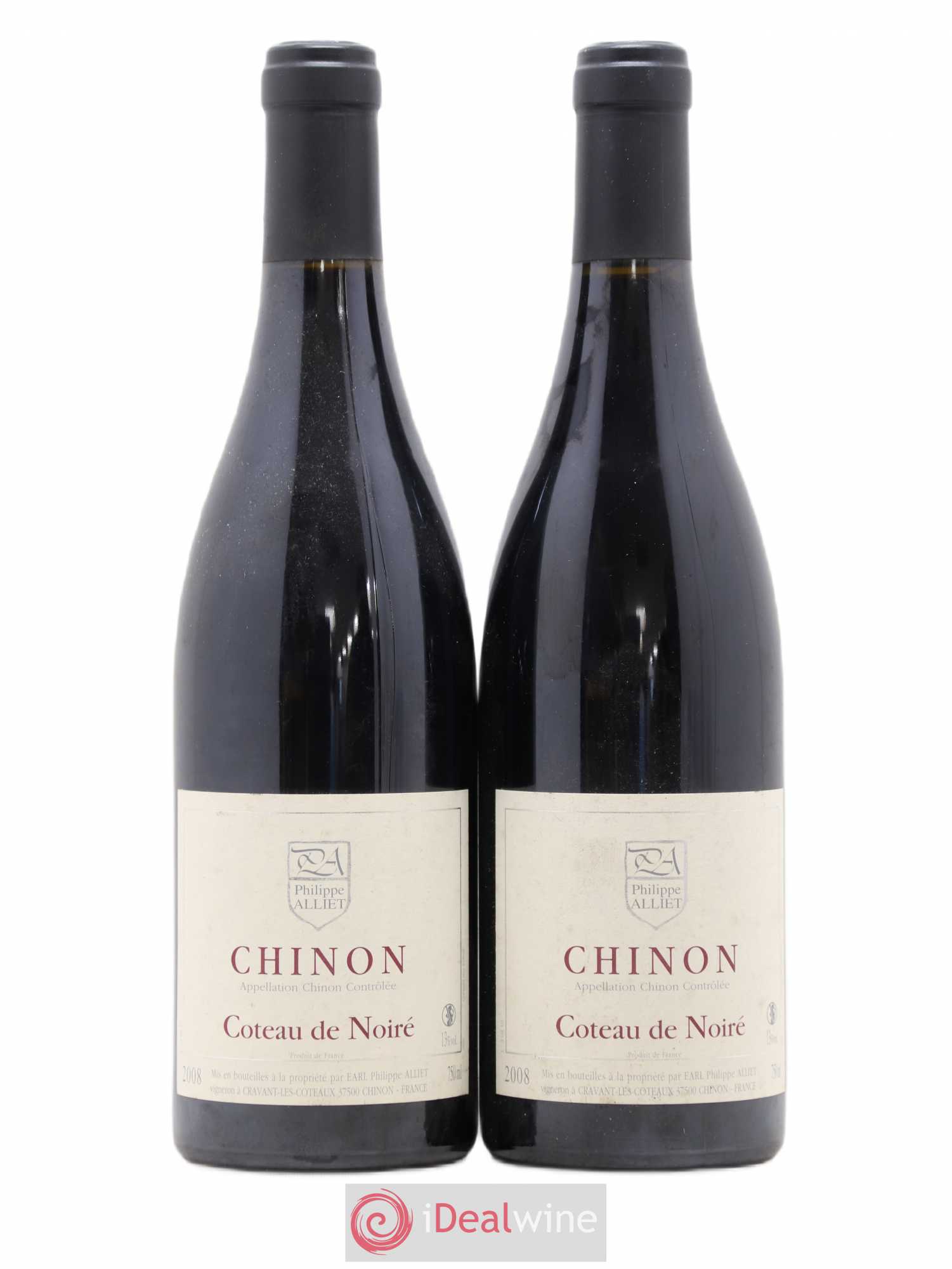 Chinon Coteau de Noiré Philippe Alliet 2008 - Lot de 2 bouteilles - 0