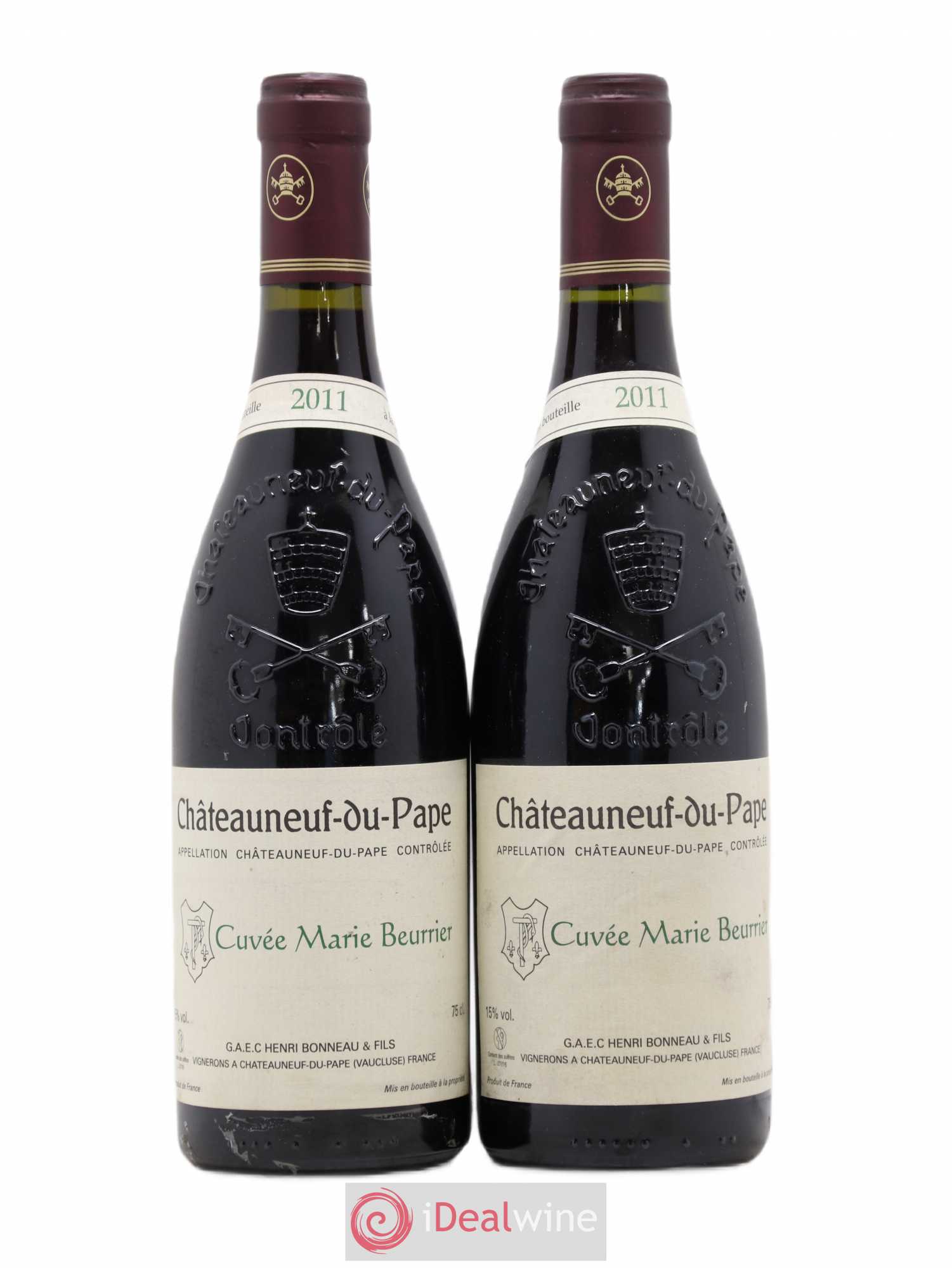 Châteauneuf-du-Pape Marie Beurrier Henri Bonneau & Fils 2011 - Lot de 2 bouteilles - 0
