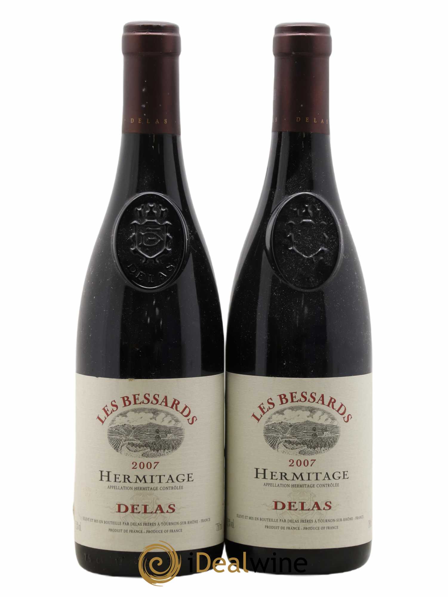 Hermitage Les Bessards Delas Frères 2007 - Lot de 2 bouteilles - 0