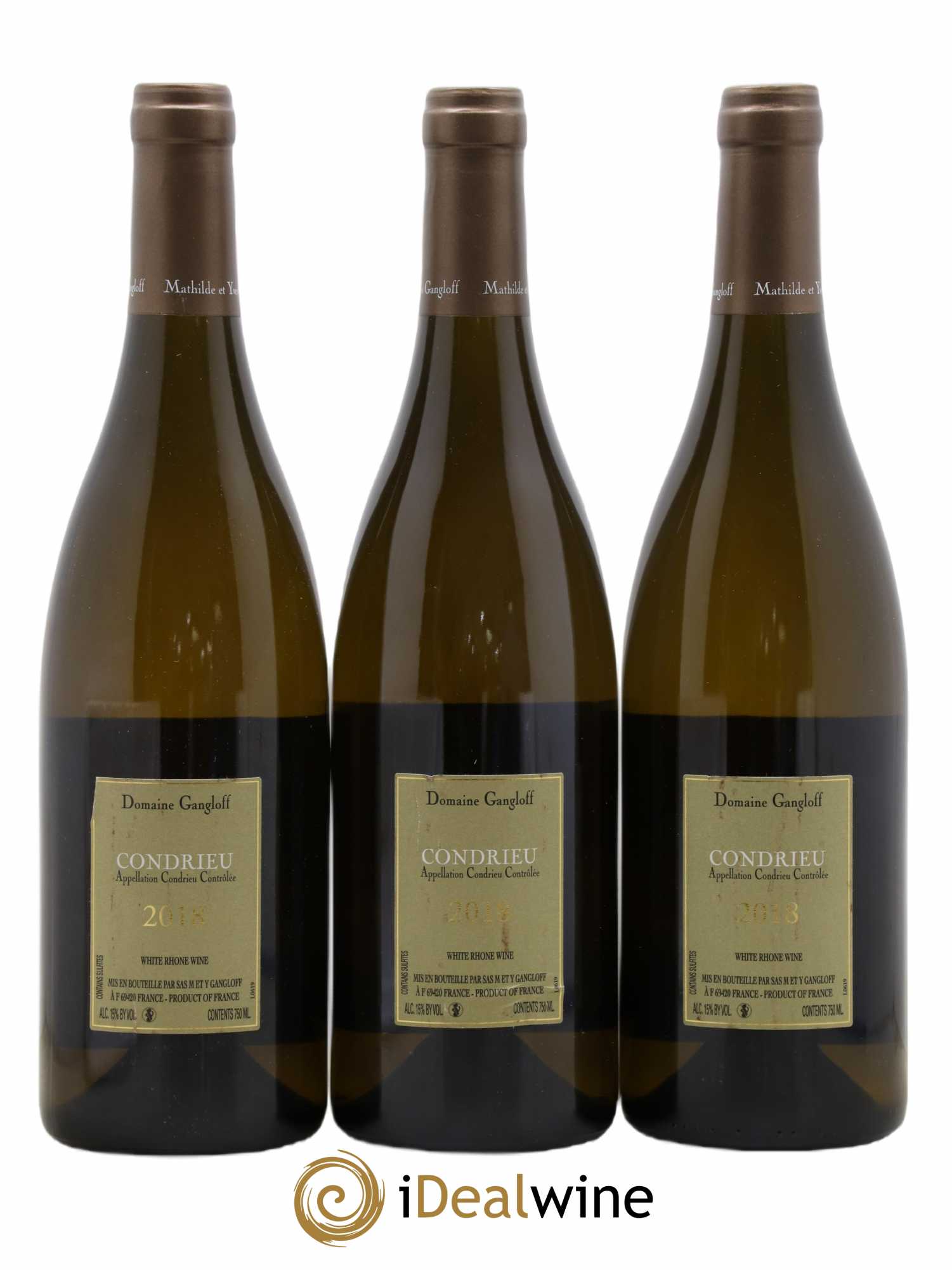 Condrieu Domaine Gangloff (Domaine) 2018 - Lot de 3 bouteilles - 1