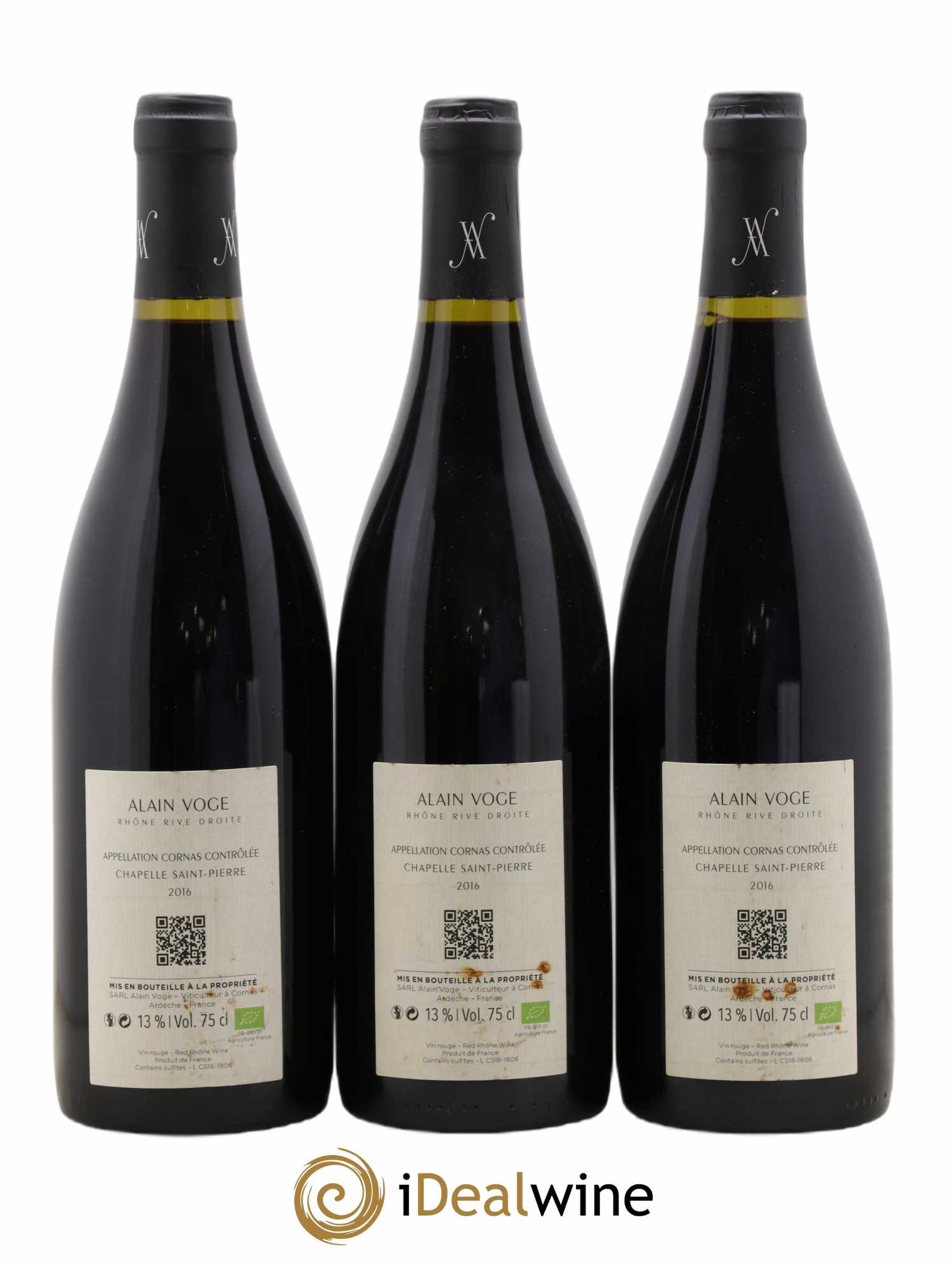 Cornas Chapelle Saint Pierre Alain Voge (Domaine) 2016 - Lot de 3 bouteilles - 1