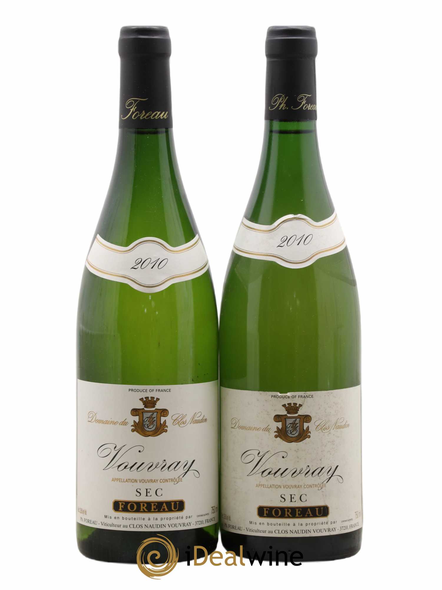 Vouvray Sec Clos Naudin - Philippe Foreau 2010 - Lot de 2 bouteilles - 0