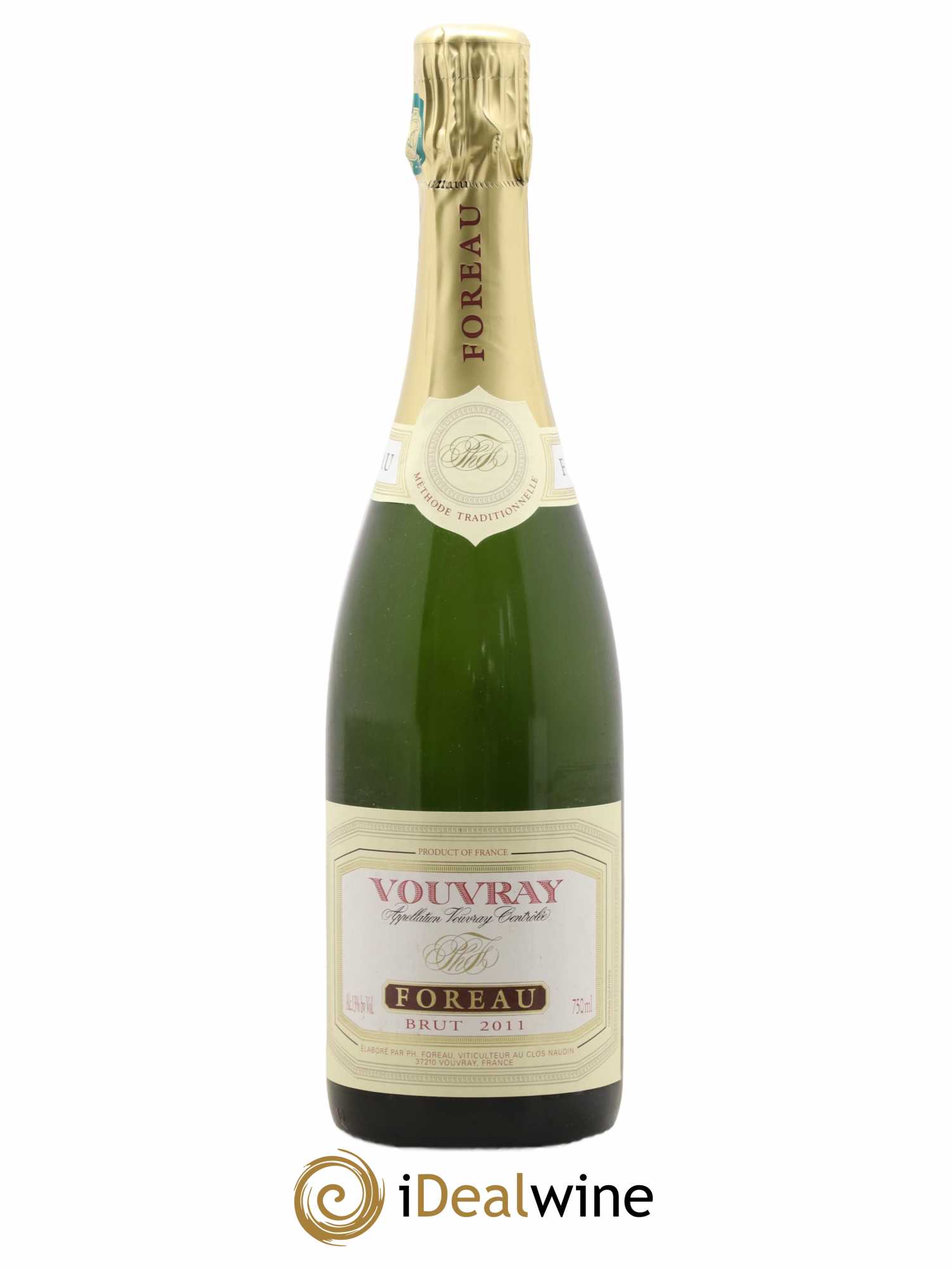 Vouvray Brut Méthode Traditionnelle Clos Naudin - Philippe Foreau 2011 - Lot de 1 bouteille - 0