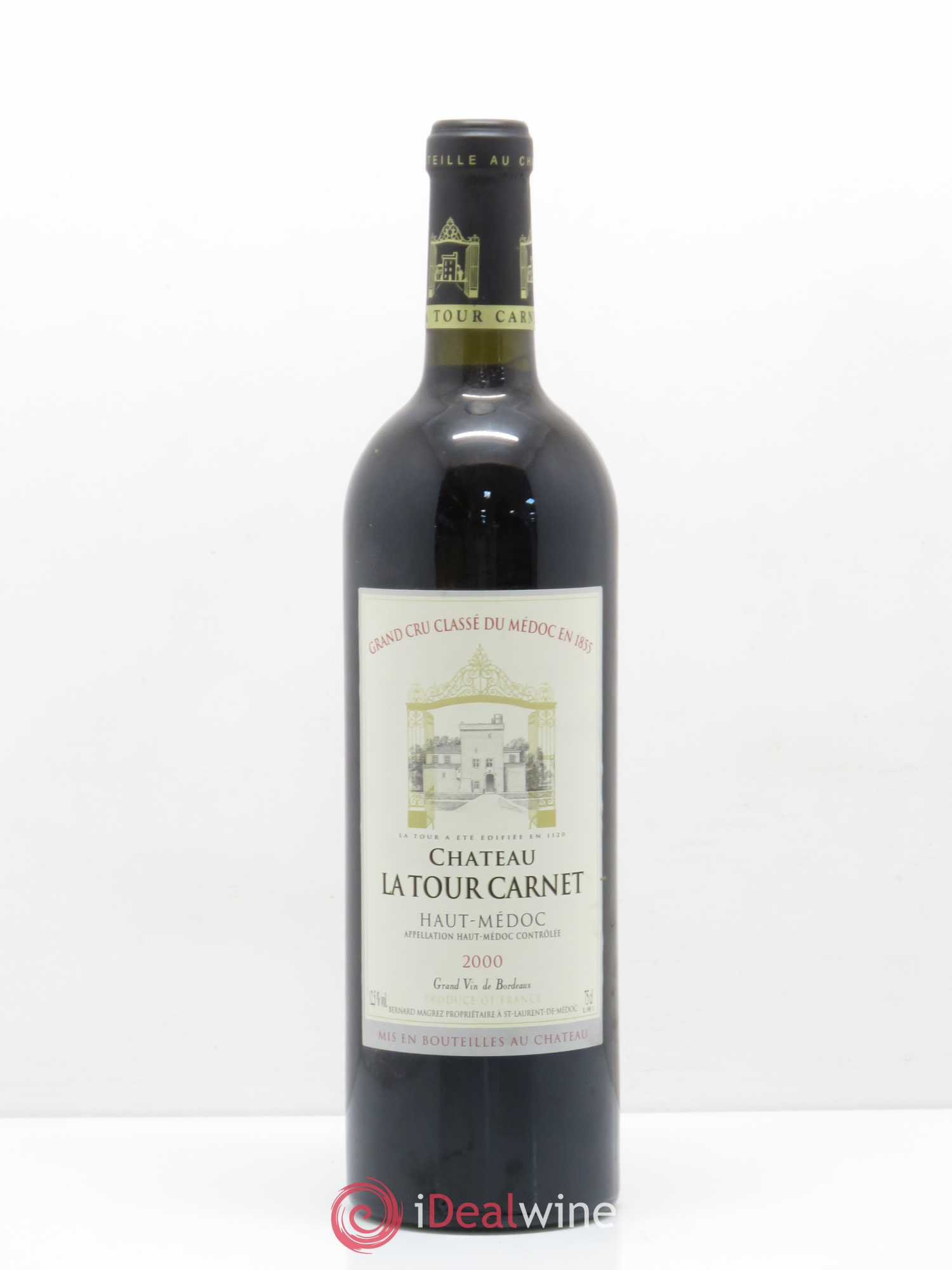 Château la Tour Carnet 4ème Grand Cru Classé 2000 - Lot de 1 bouteille - 0