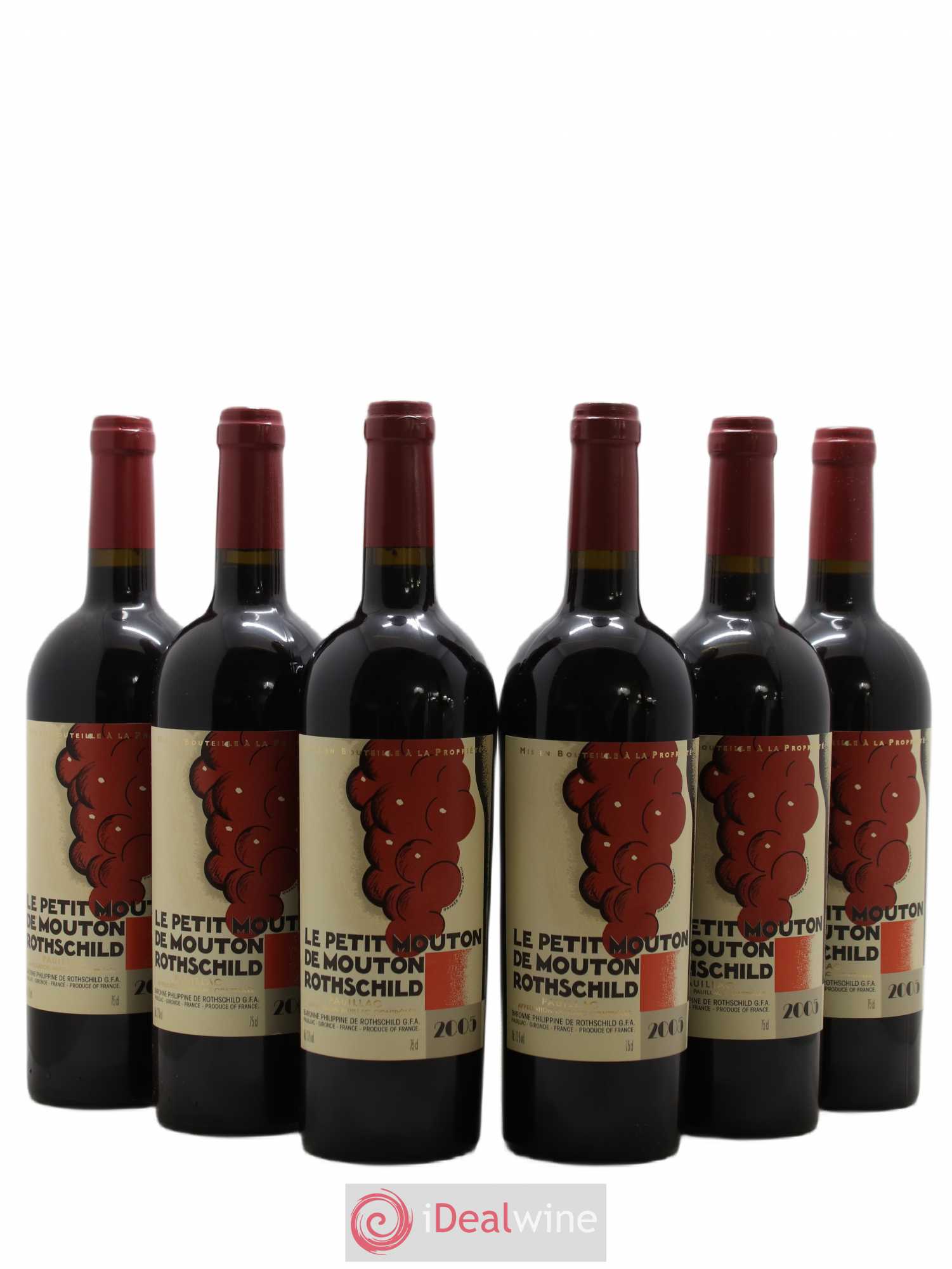 Petit Mouton Second Vin 2005 - Lot de 6 bouteilles - 0