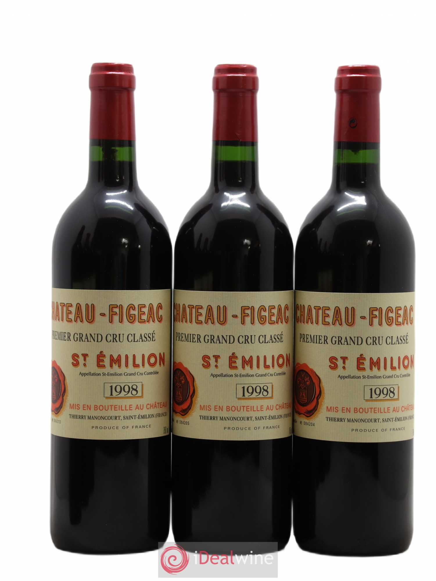 Château Figeac 1er Grand Cru Classé A 1998 - Lot de 6 bouteilles - 1
