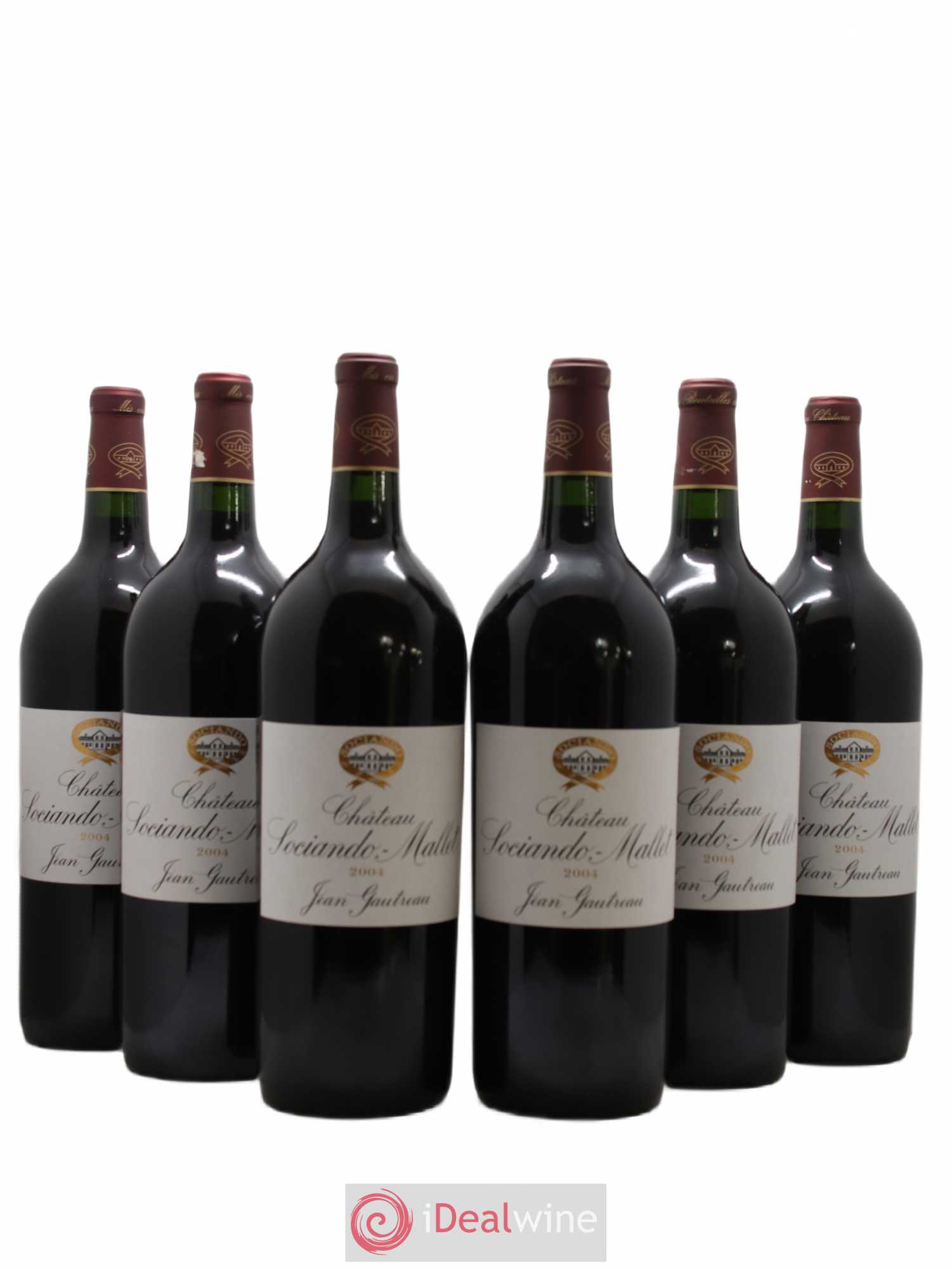 Château Sociando Mallet 2004 - Lot de 6 magnums - 0