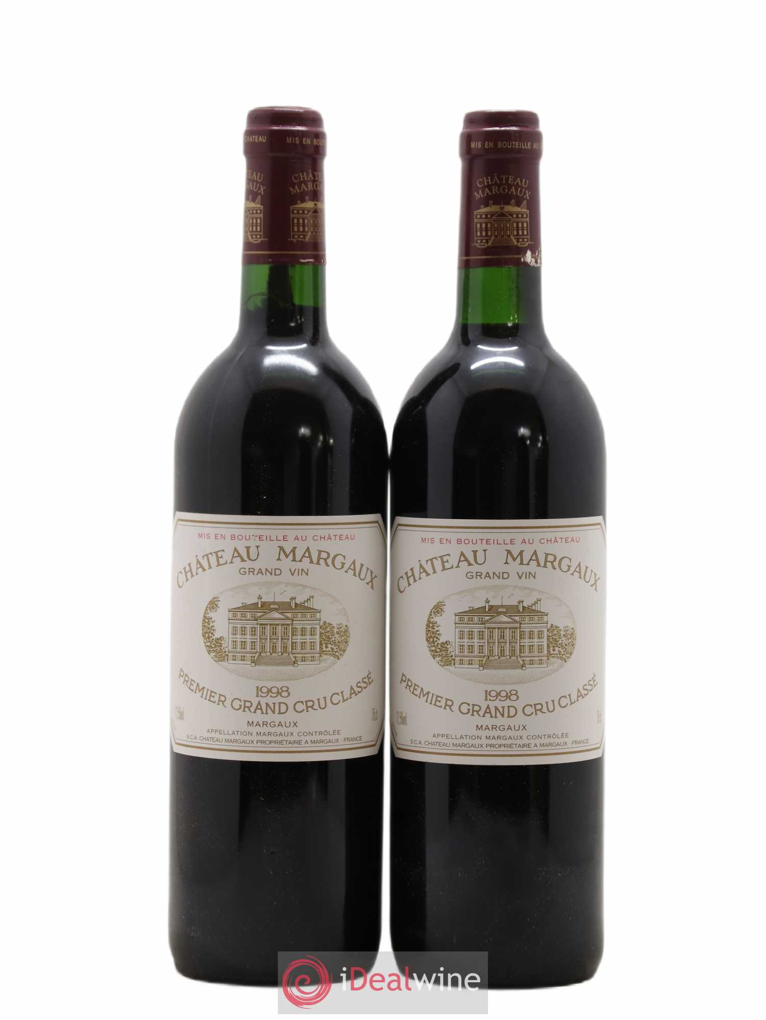 Château Margaux 1er Grand Cru Classé 1998 - Lot de 2 bouteilles - 0