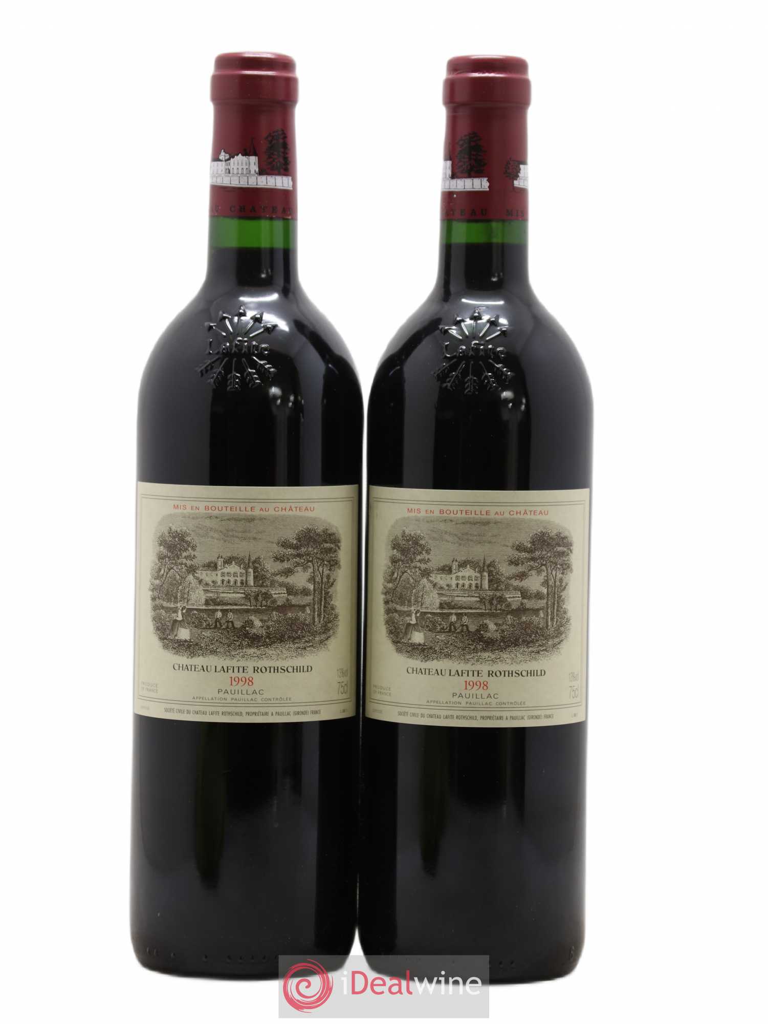 Château Lafite Rothschild 1er Grand Cru Classé 1998 - Lot de 2 bouteilles - 0