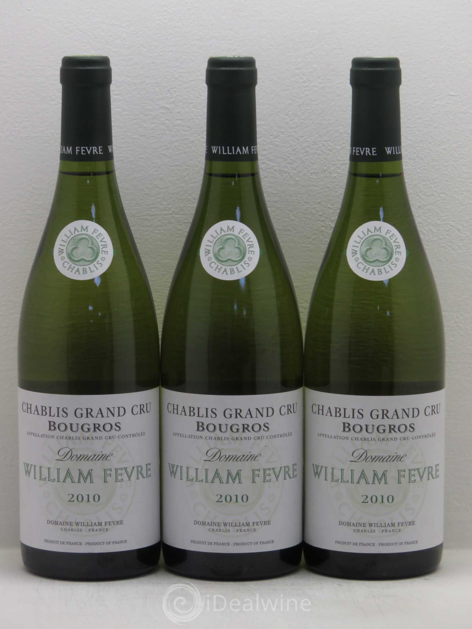 Chablis Grand Cru Bougros William Fèvre 2010 - Lot de 3 bouteilles - 0