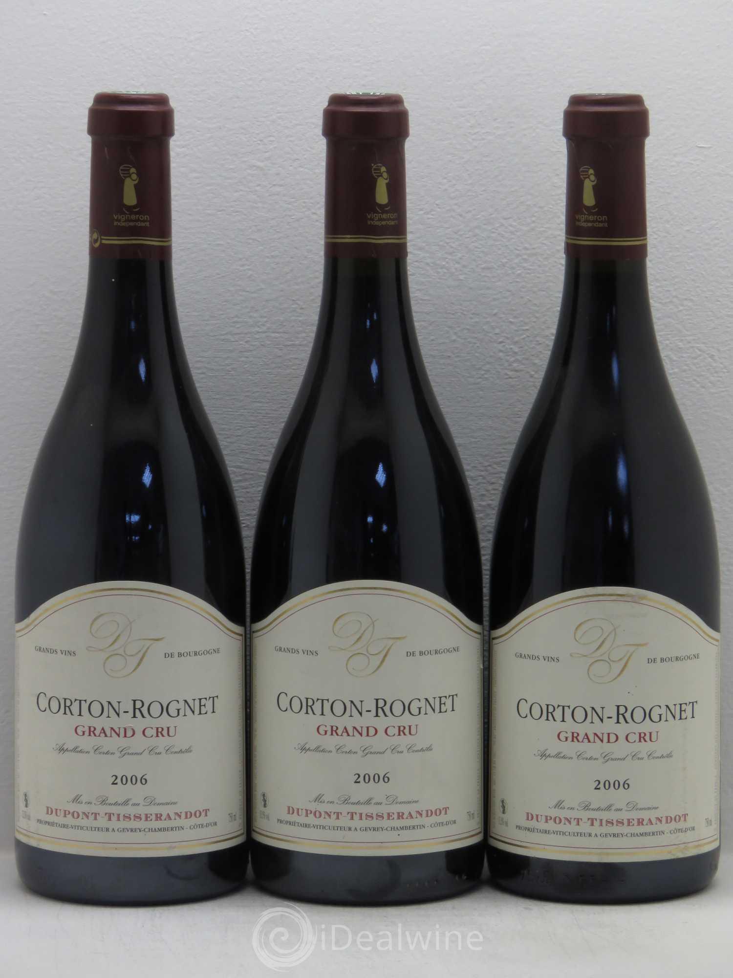 Corton Grand Cru Domaine Dupont-Tisserandot 2006 - Posten von 3 Flaschen - 0