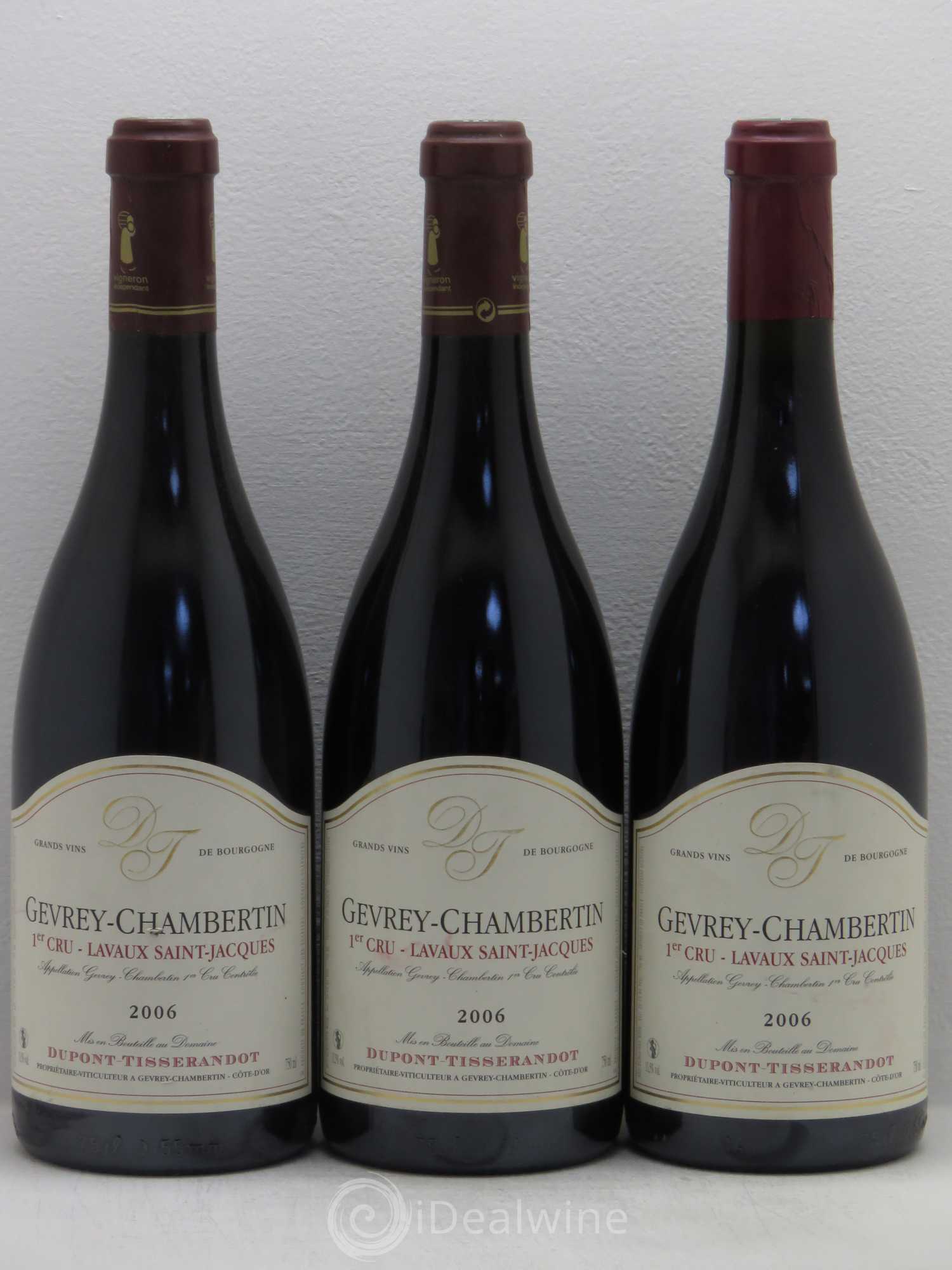 Gevrey-Chambertin 1er Cru Lavaux Saint-Jacques Dupont-Tisserandot (Domaine) 2006 - Lot de 3 bouteilles - 0