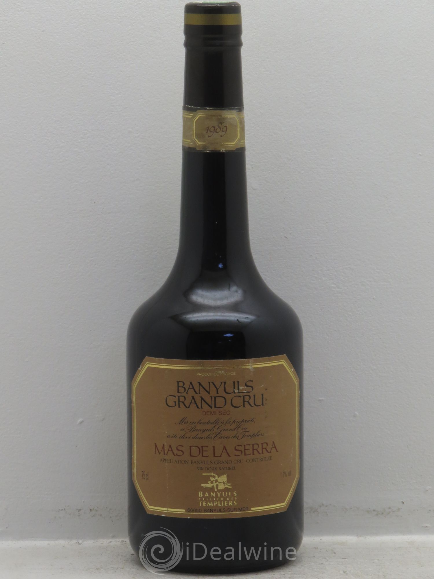 Banyuls Mas de la Serra (demi-sec) Cellier des Templiers 1989 - Posten von 1 Flasche - 0