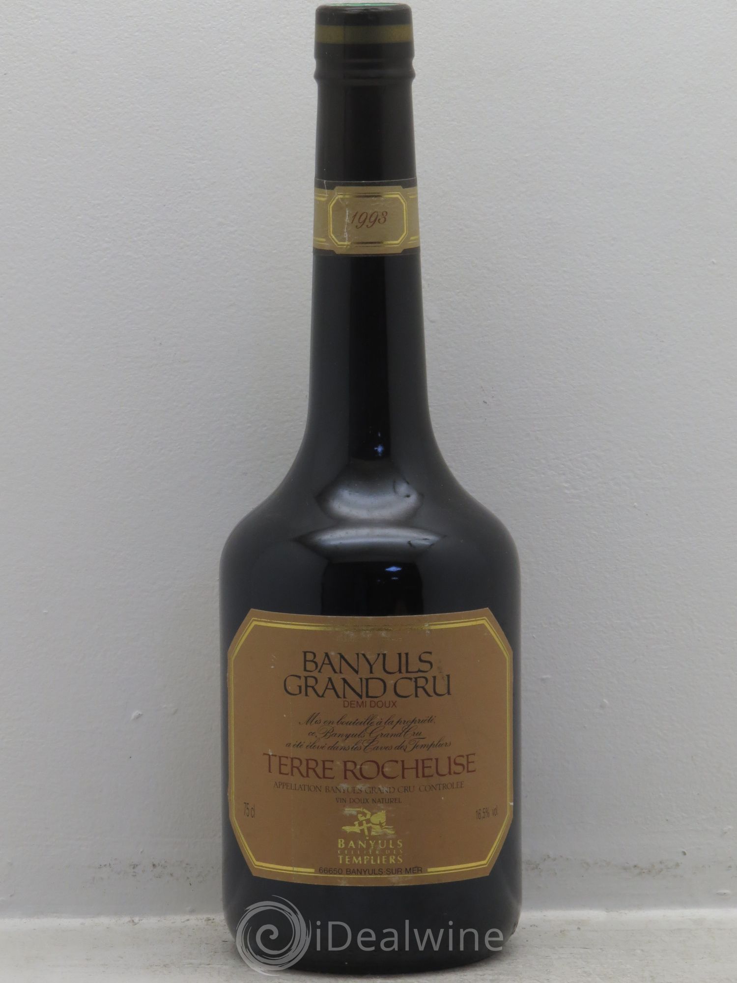 Banyuls Terre Roucheuse (demi-doux) Cellier des Templiers 1993 - Posten von 1 Flasche - 0