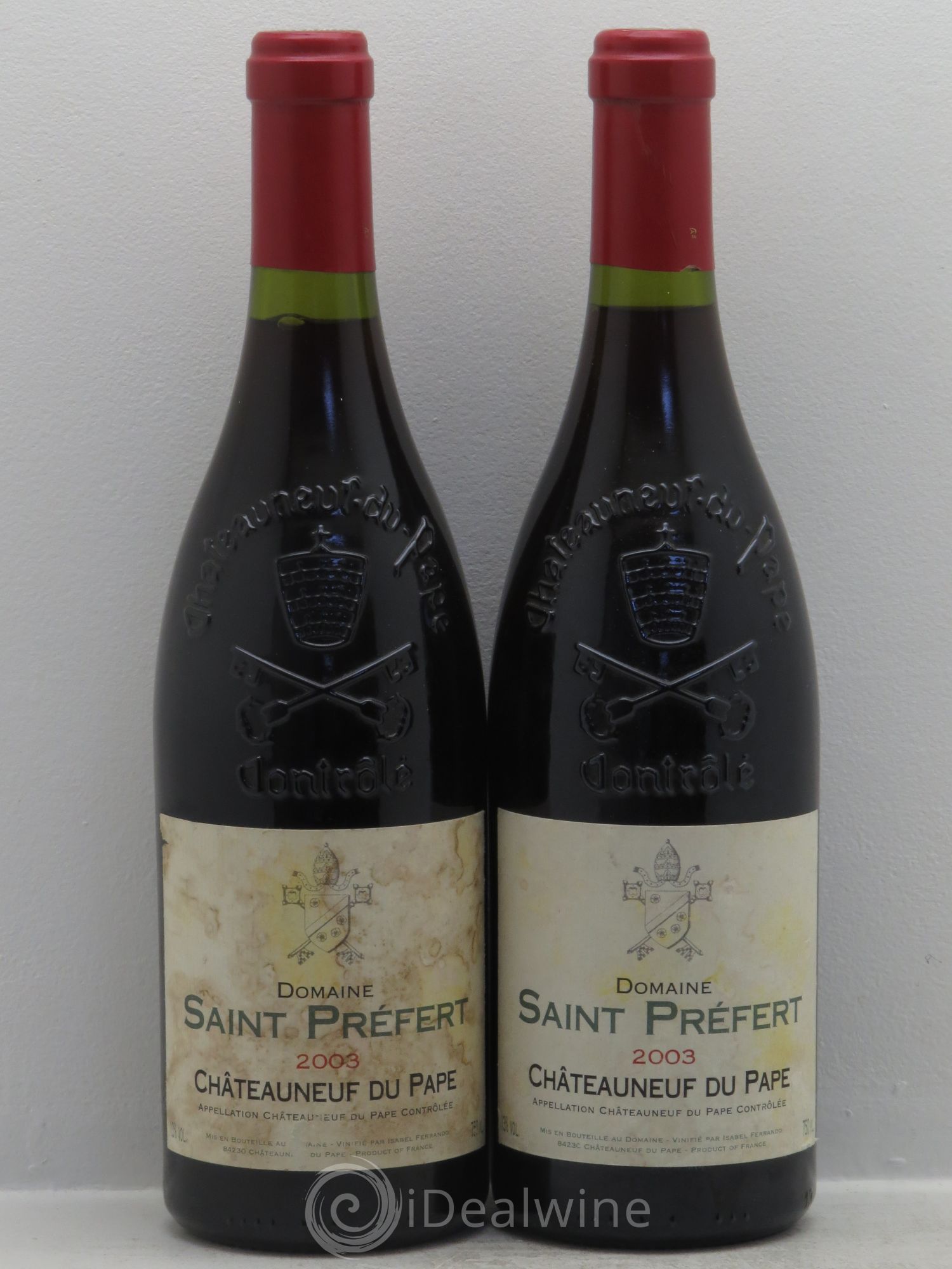 Châteauneuf-du-Pape Domaine Saint-Préfert 2003 - Lot de 2 bouteilles - 0