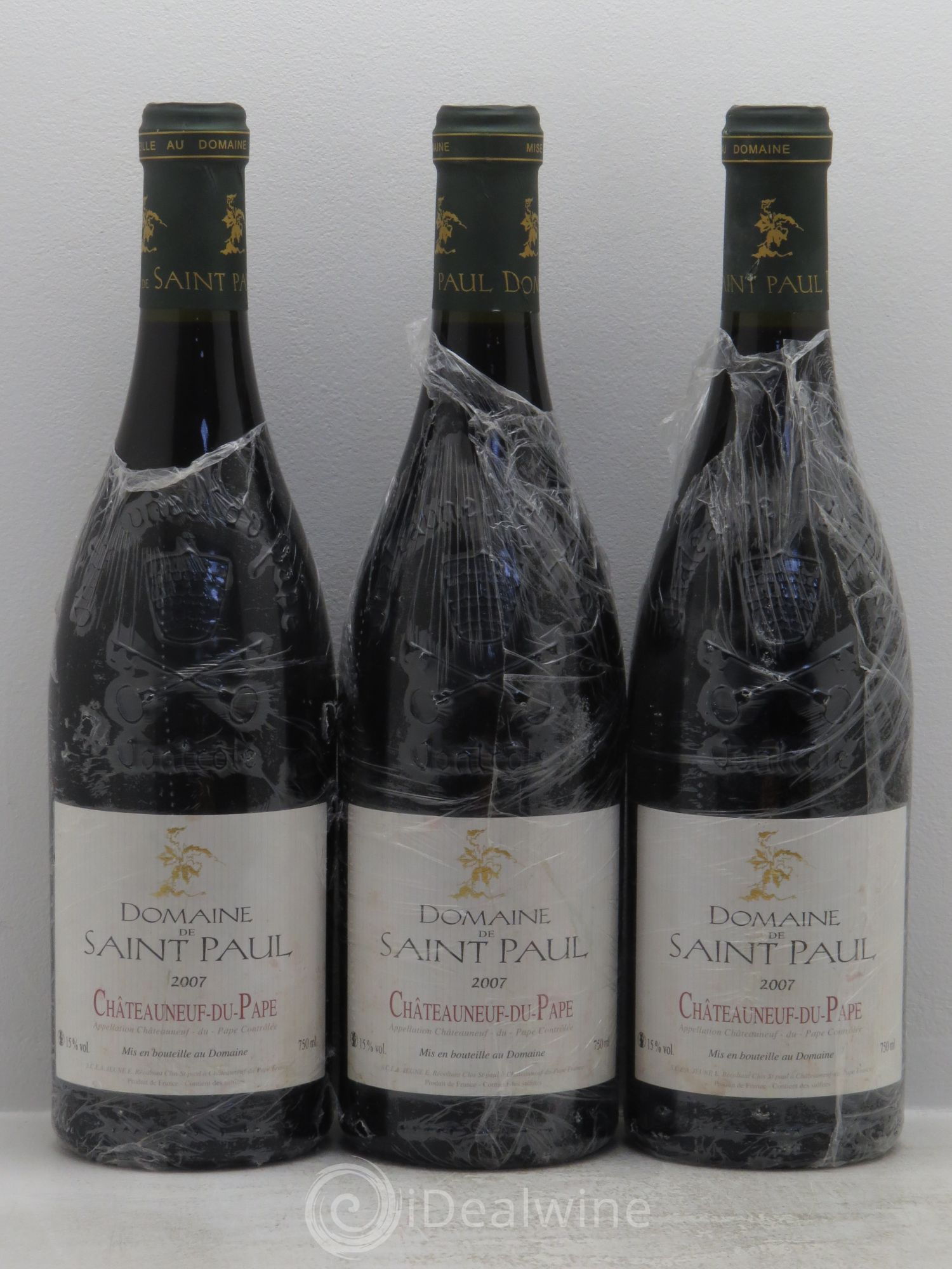 Châteauneuf-du-Pape Domaine de Saint Paul 2007 - Posten von 3 Flaschen - 0