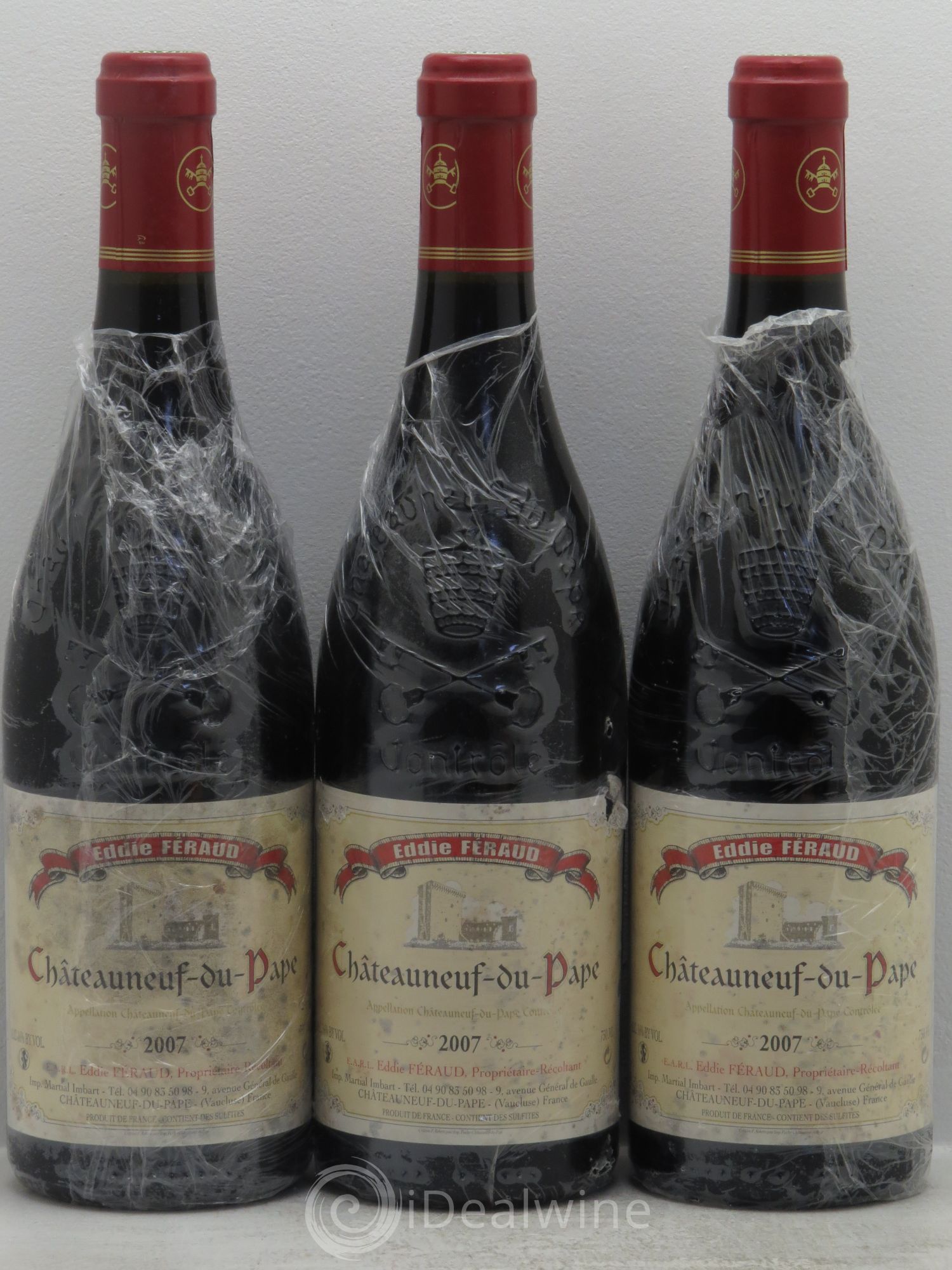 Châteauneuf-du-Pape Eddie Ferraud 2007 - Lot de 3 bouteilles - 0