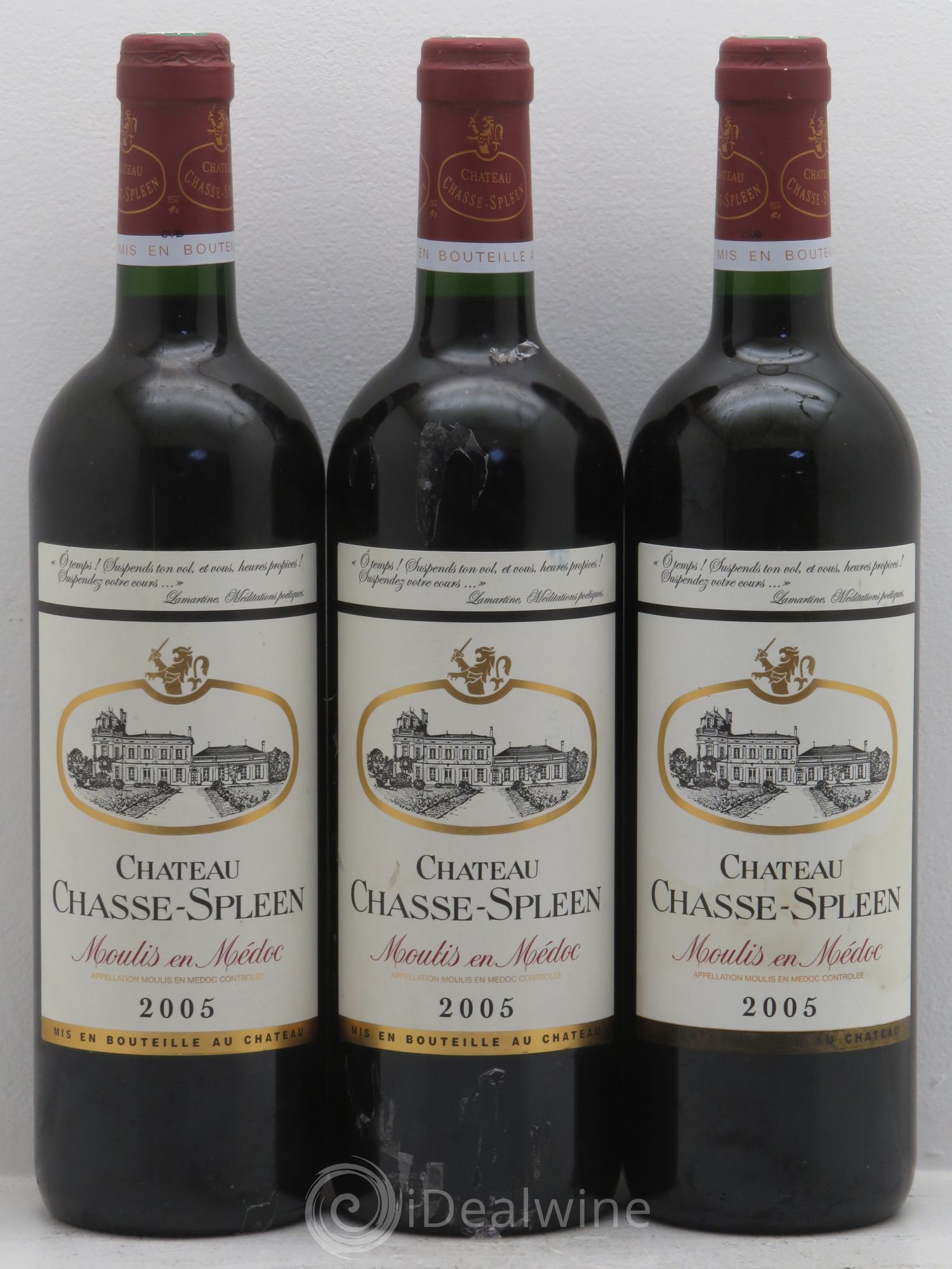 Château Chasse Spleen 2005 - Lot de 3 bouteilles - 0