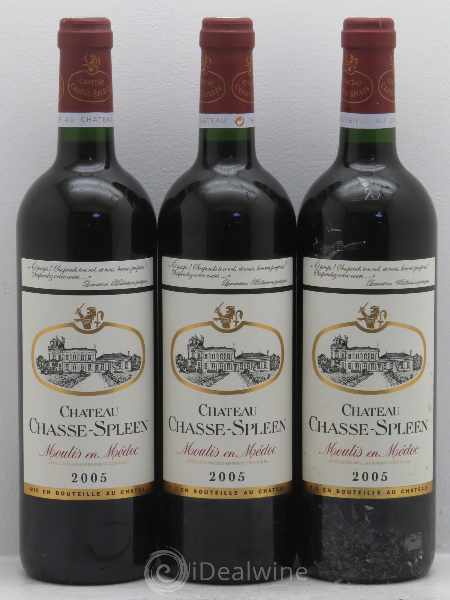 Château Chasse Spleen 2005 - Lot de 3 bouteilles - 0