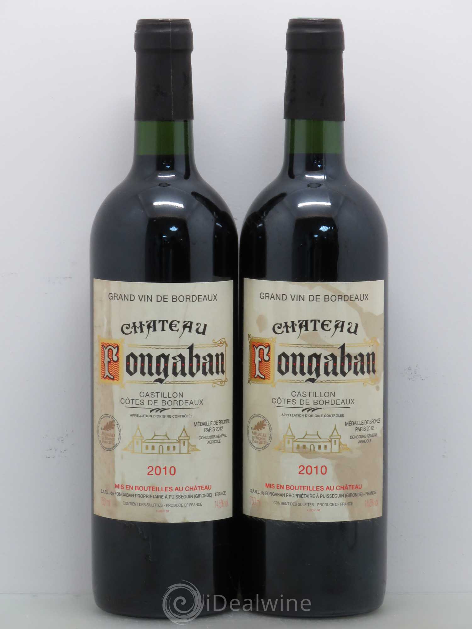 Bordeaux Fongaban (sans prix de réserve) 2010 - Posten von 2 Flaschen - 0