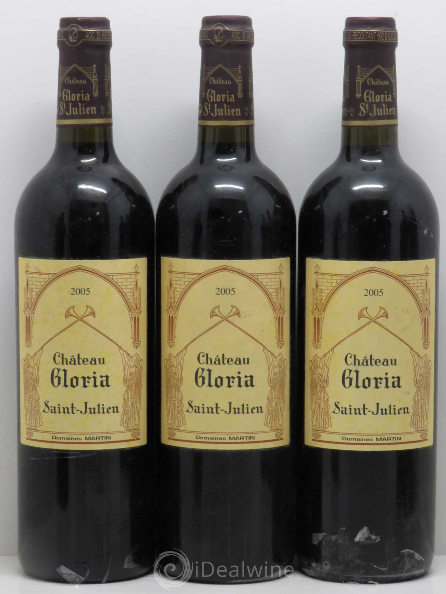 Château Gloria 2005 - Lot de 3 bouteilles - 0