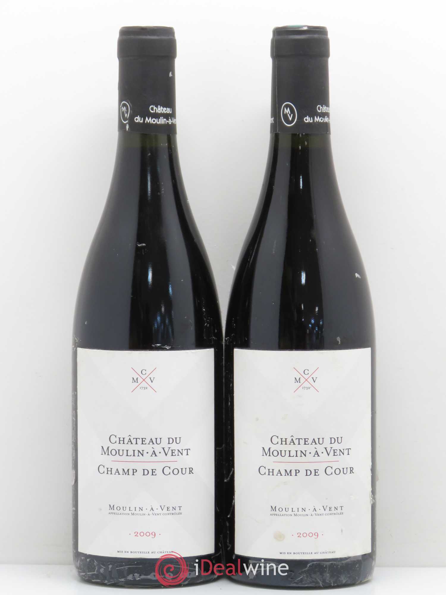 Moulin-à-Vent Champ de Cour Château du Moulin à Vent 2009 - Lot de 2 bouteilles - 0