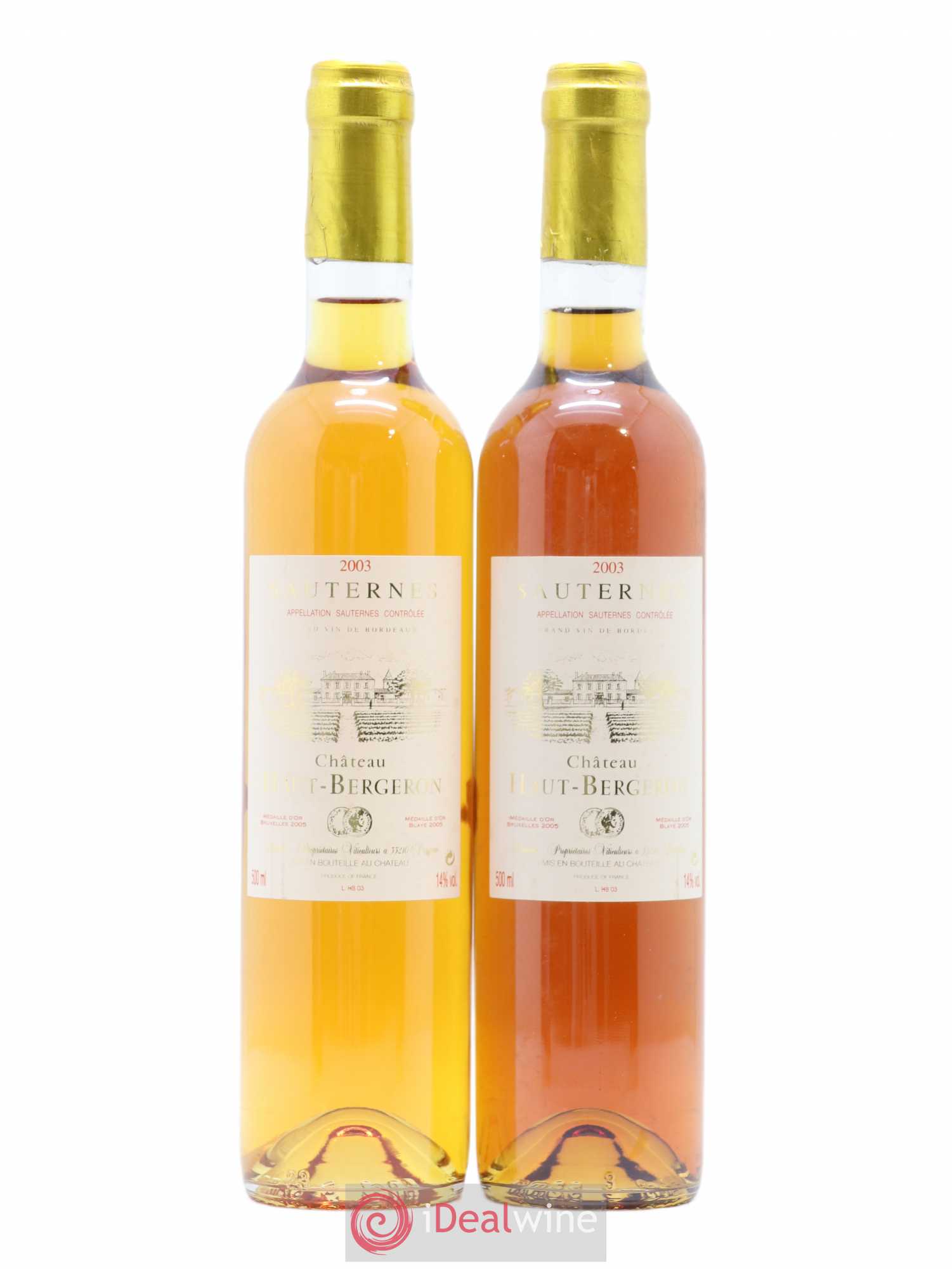 Château Haut-Bergeron 50cl 2003 - Lotto di 2 bottiglie - 0