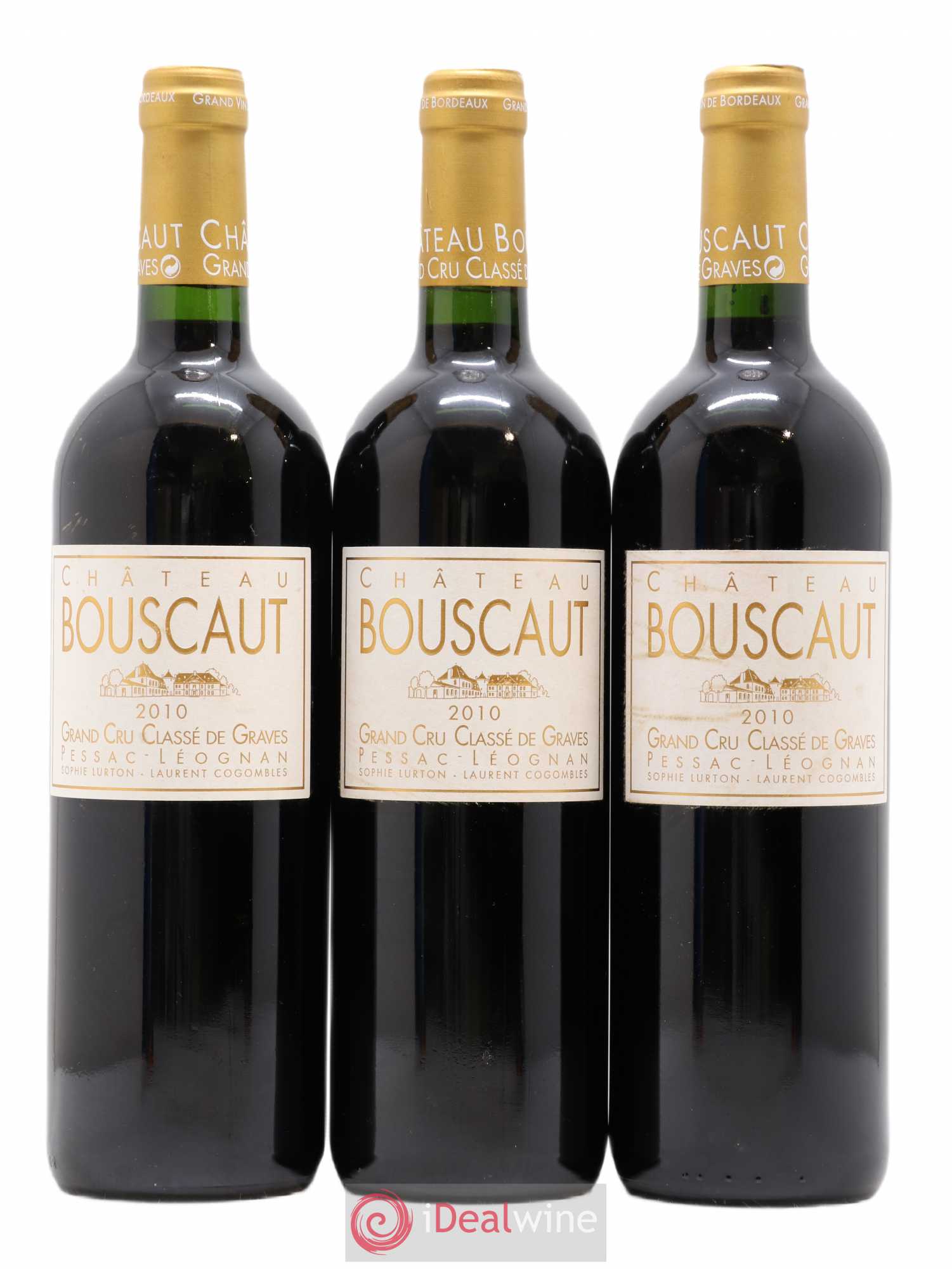 Château Bouscaut Cru Classé de Graves 2010 - Lot de 3 bouteilles - 0