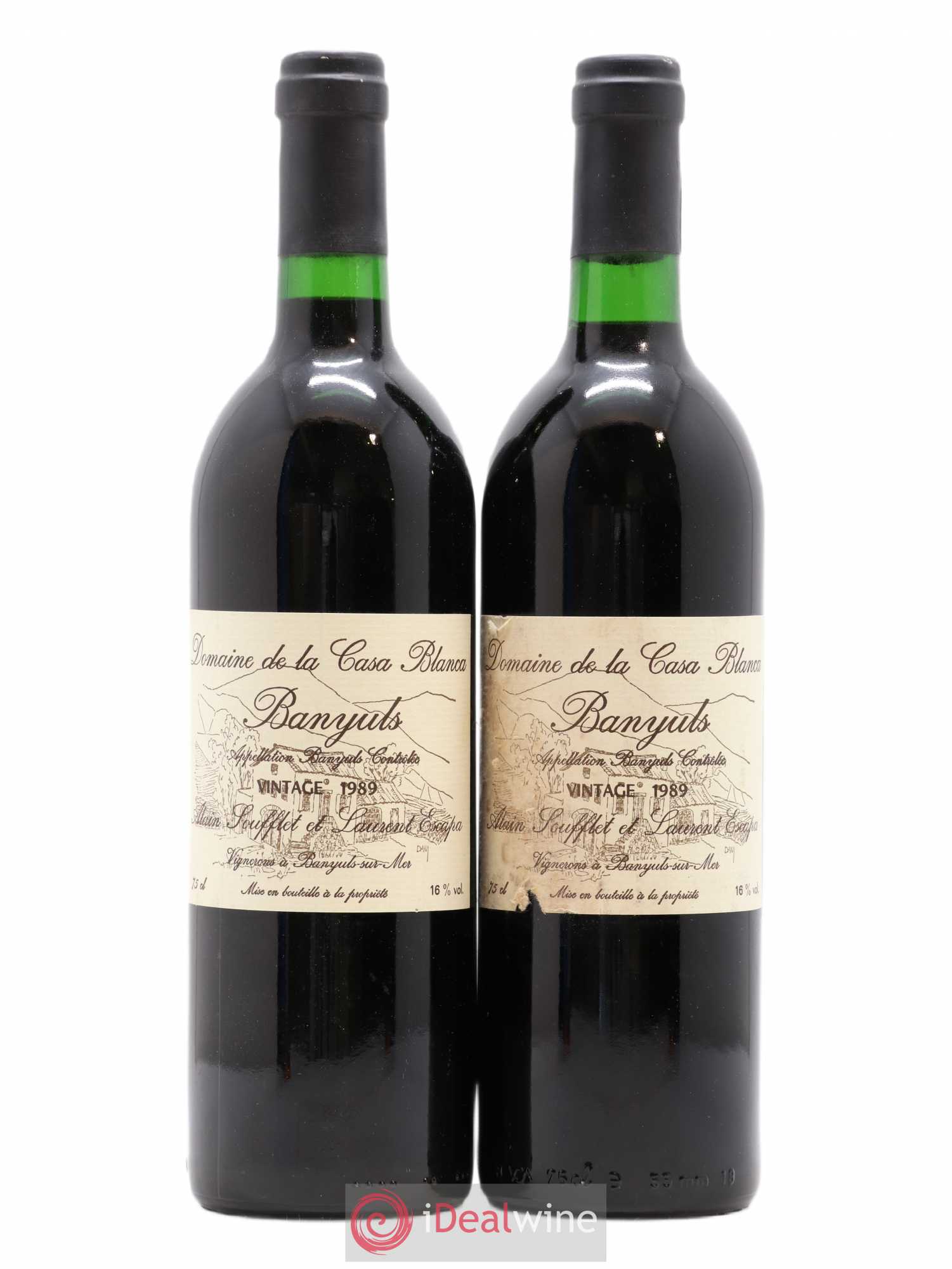Banyuls Domaine de la Casa Blanca 1989 - Posten von 2 Flaschen - 0