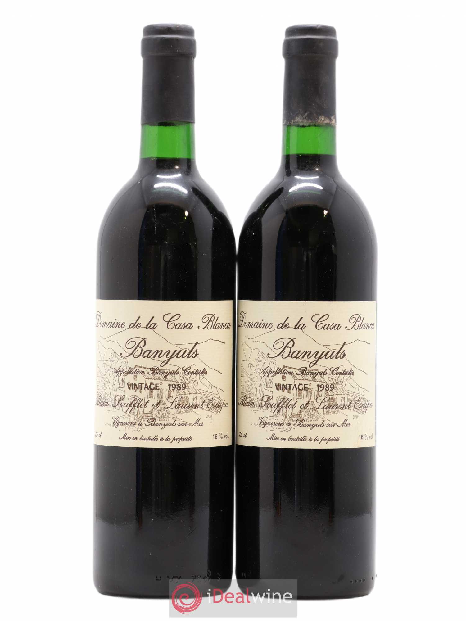 Banyuls Domaine de la Casa Blanca 1989 - Posten von 2 Flaschen - 0