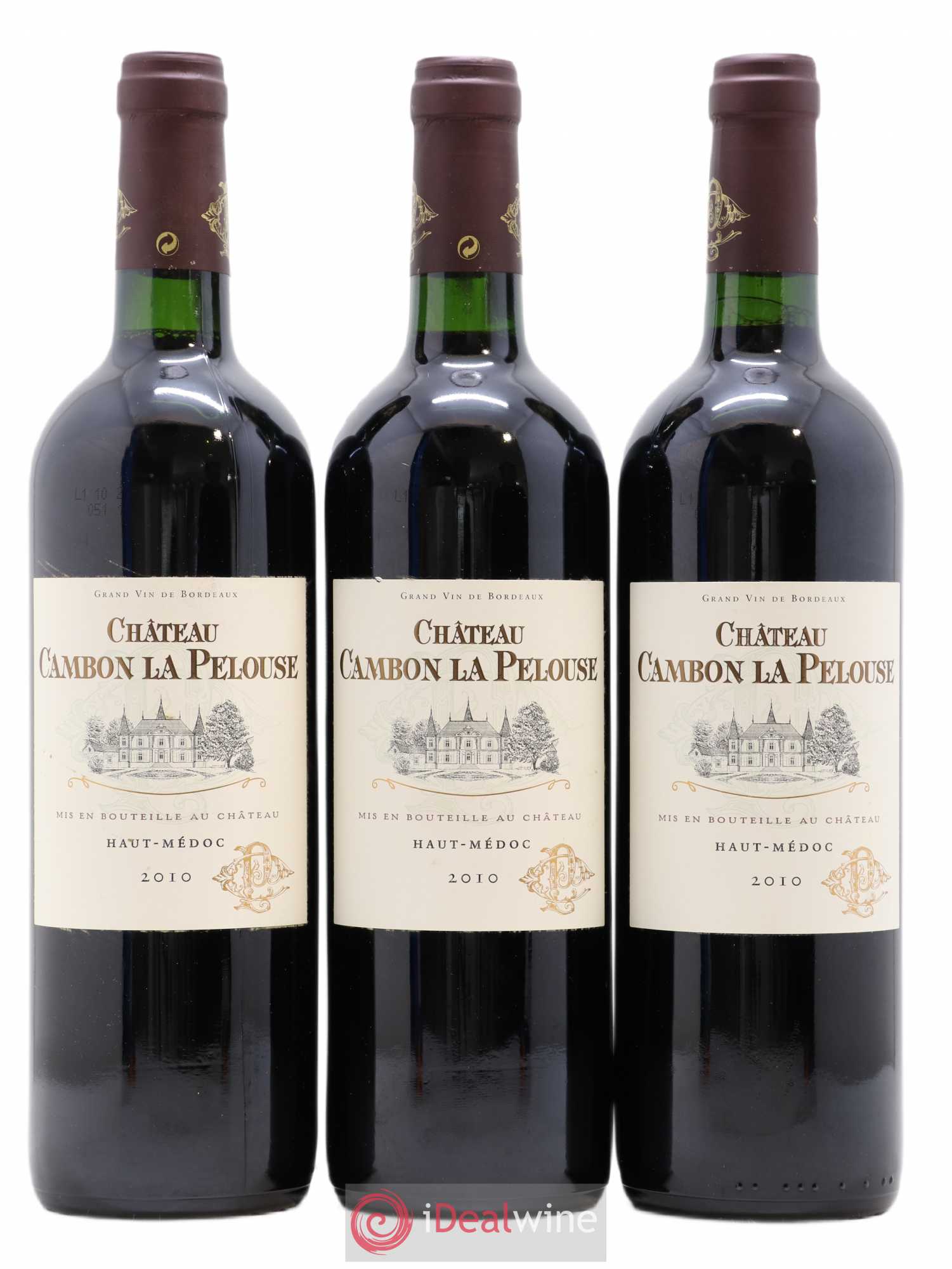 Château Cambon la Pelouse Cru Bourgeois 2010 - Lot de 3 bouteilles - 0