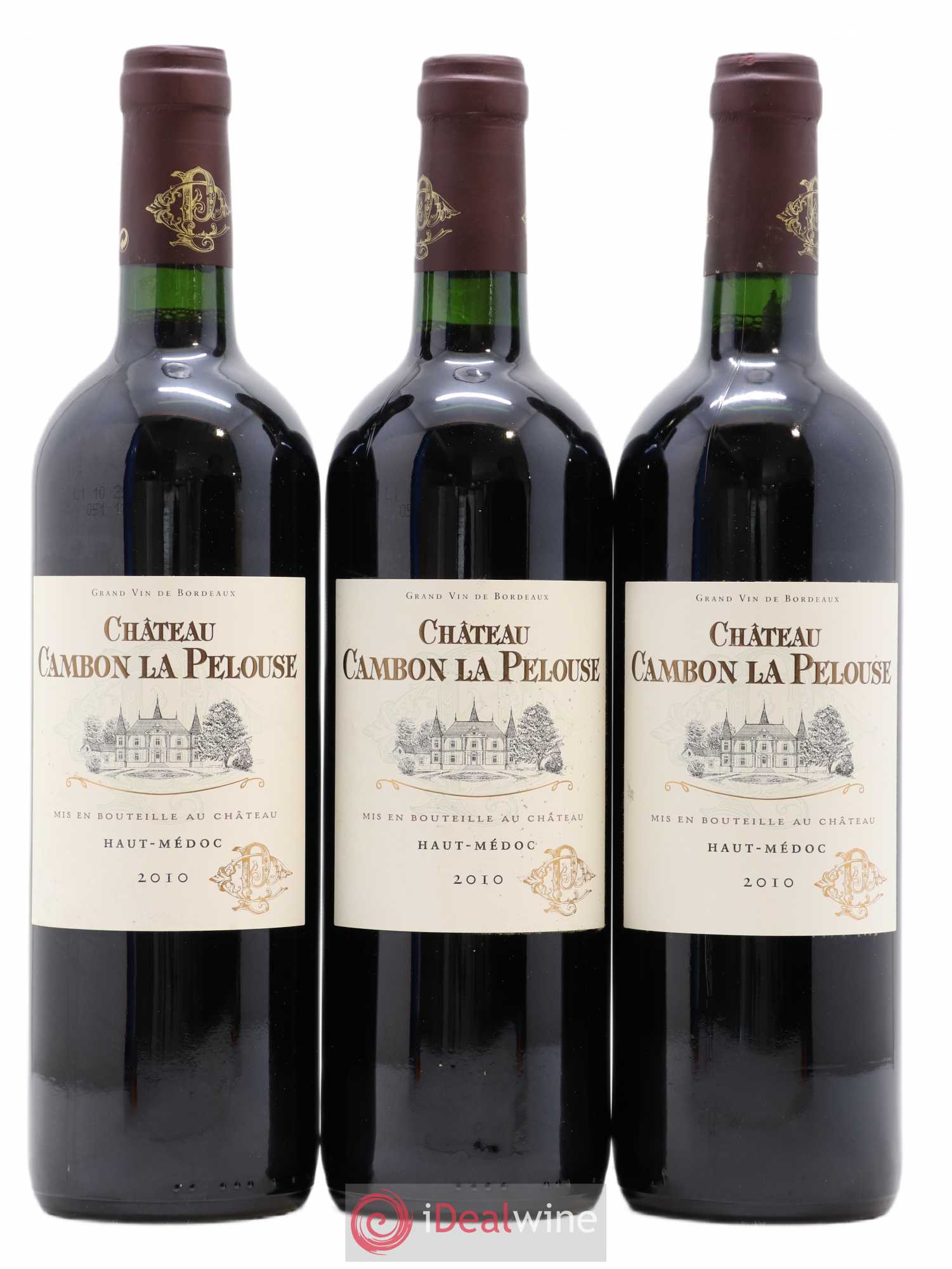 Château Cambon la Pelouse Cru Bourgeois 2010 - Lot de 3 bouteilles - 0