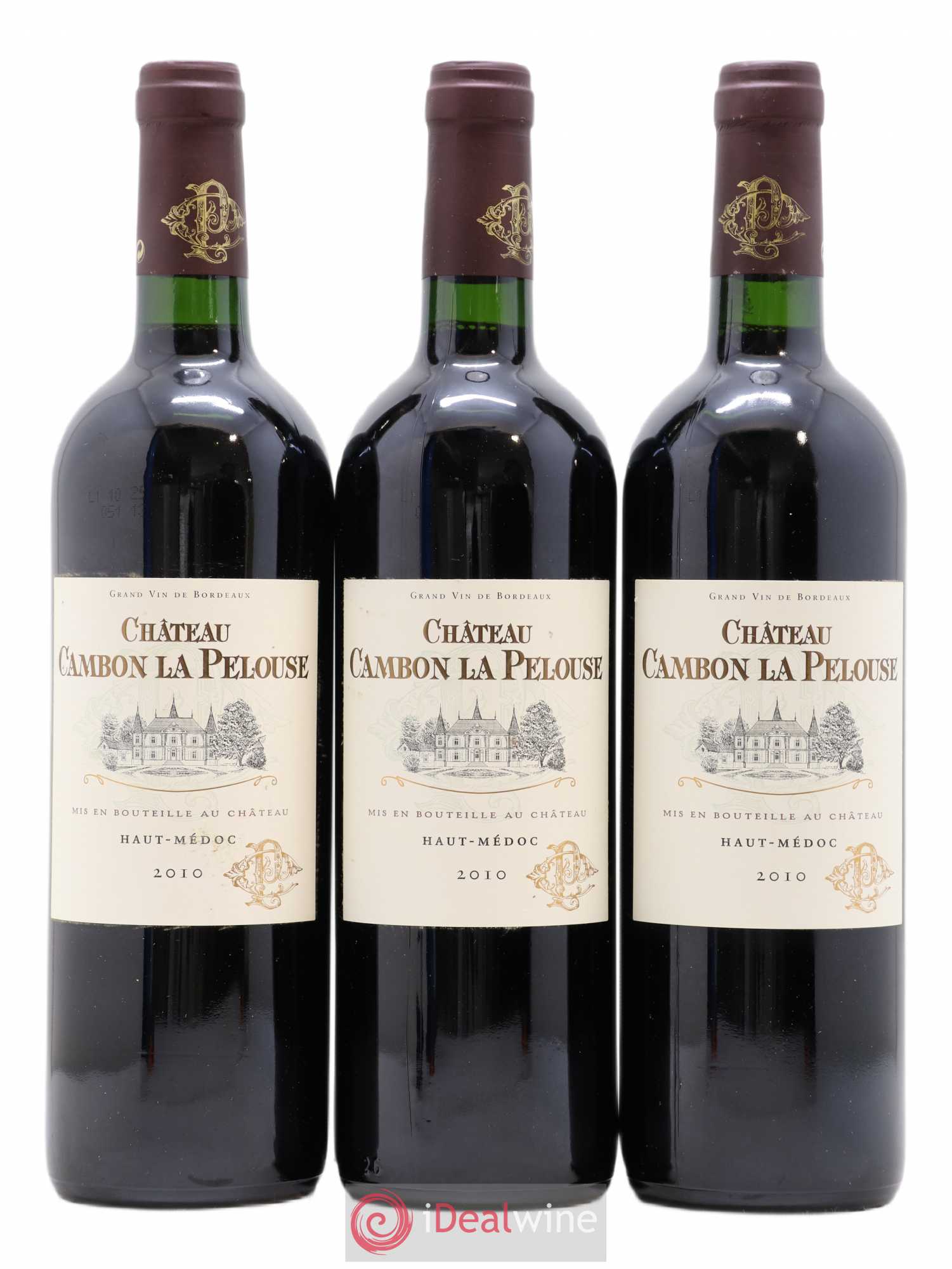 Château Cambon la Pelouse Cru Bourgeois 2010 - Lot de 3 bouteilles - 0
