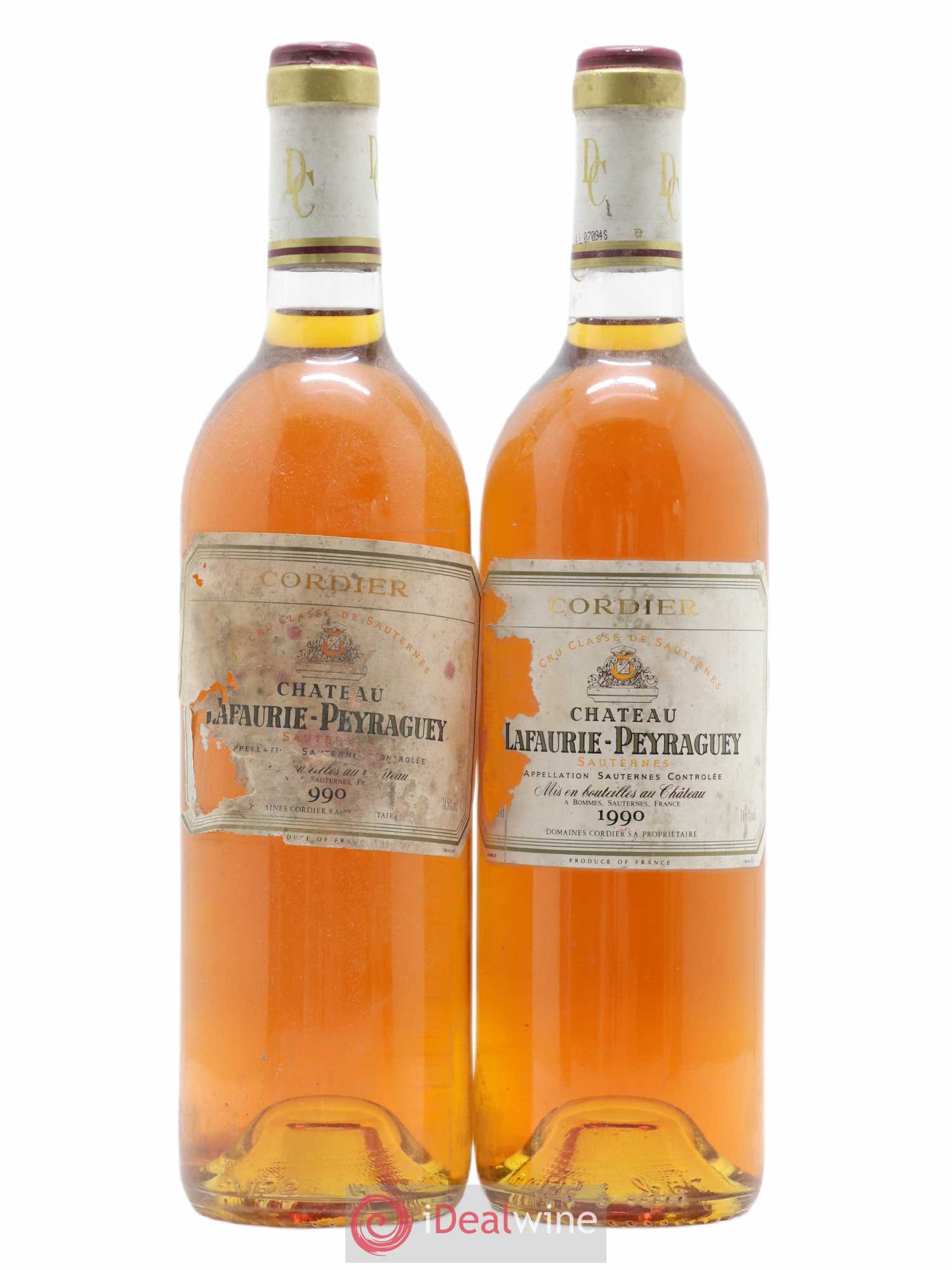 Château Lafaurie-Peyraguey 1er Grand Cru Classé 1990 - Lotto di 2 bottiglie - 0