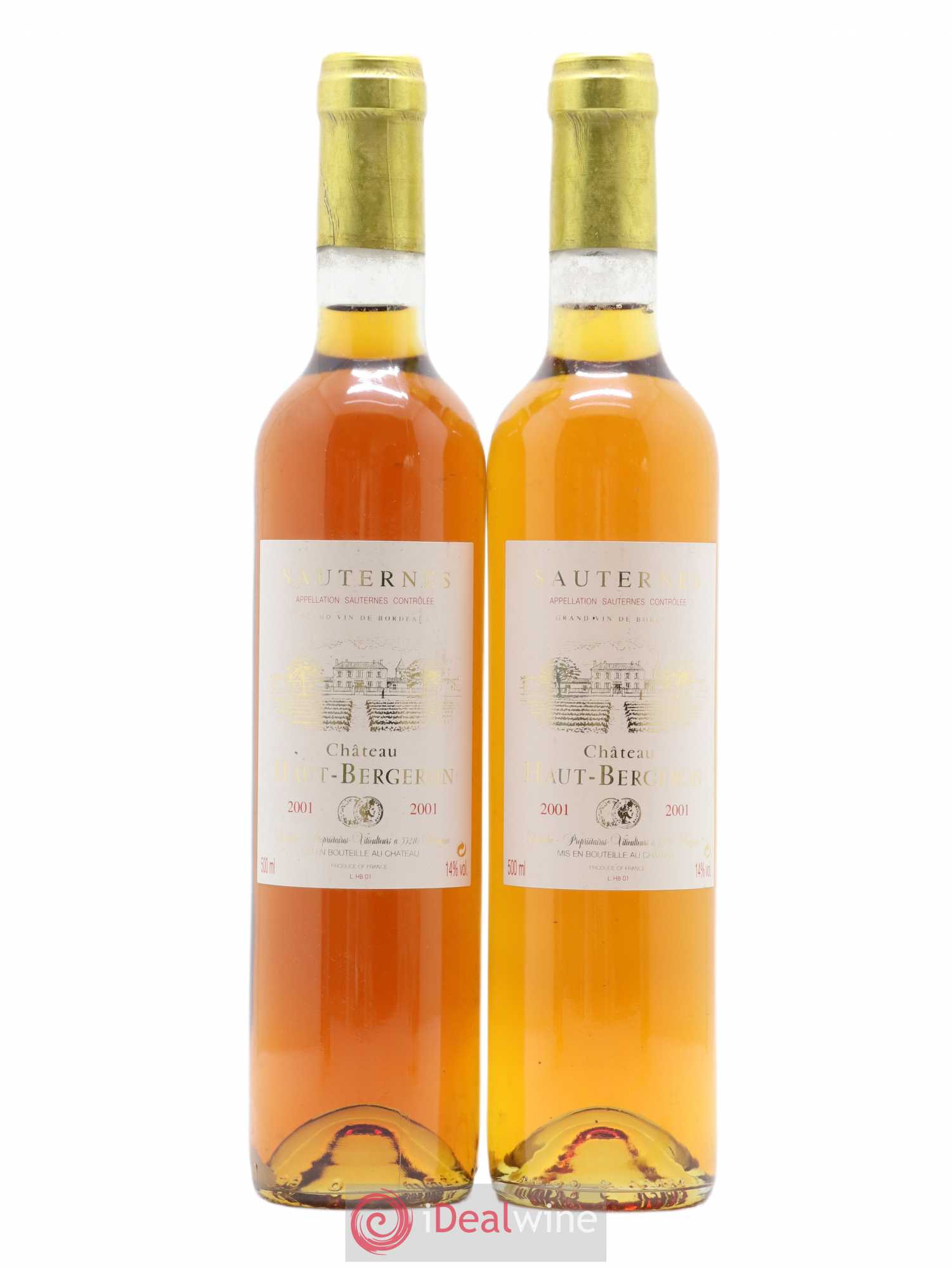 Château Haut-Bergeron 50cl 2001 - Lot de 2 bouteilles - 0