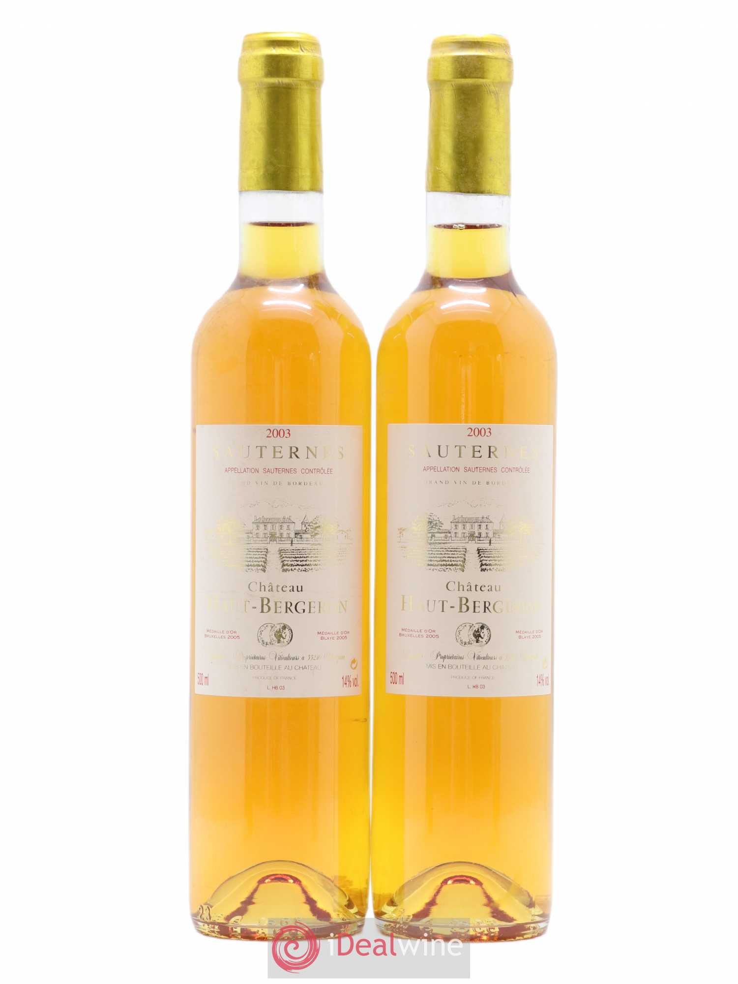 Château Haut-Bergeron 50cl 2003 - Lotto di 2 bottiglie - 0