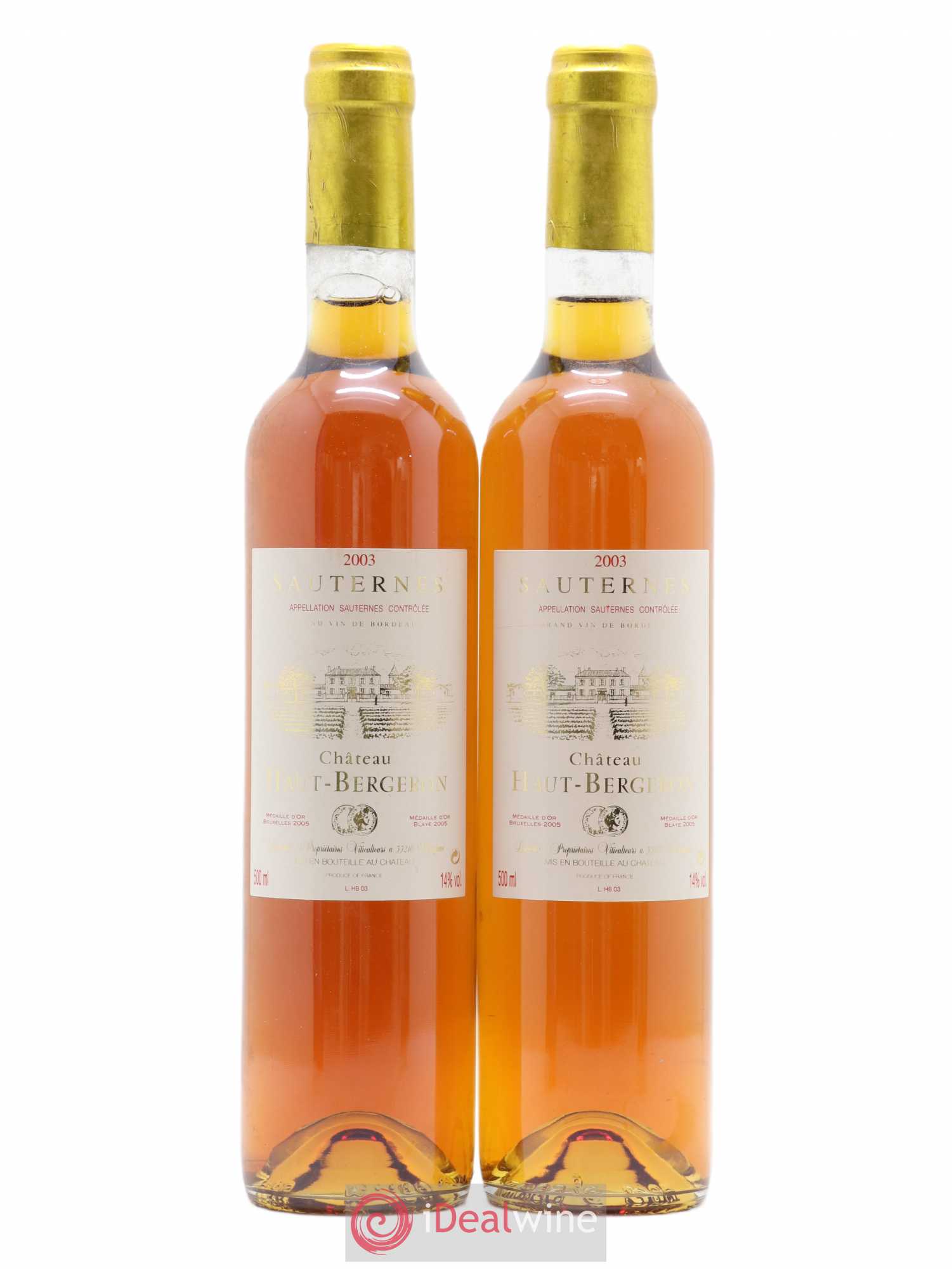 Château Haut-Bergeron 50cl 2003 - Lot de 2 bouteilles - 0